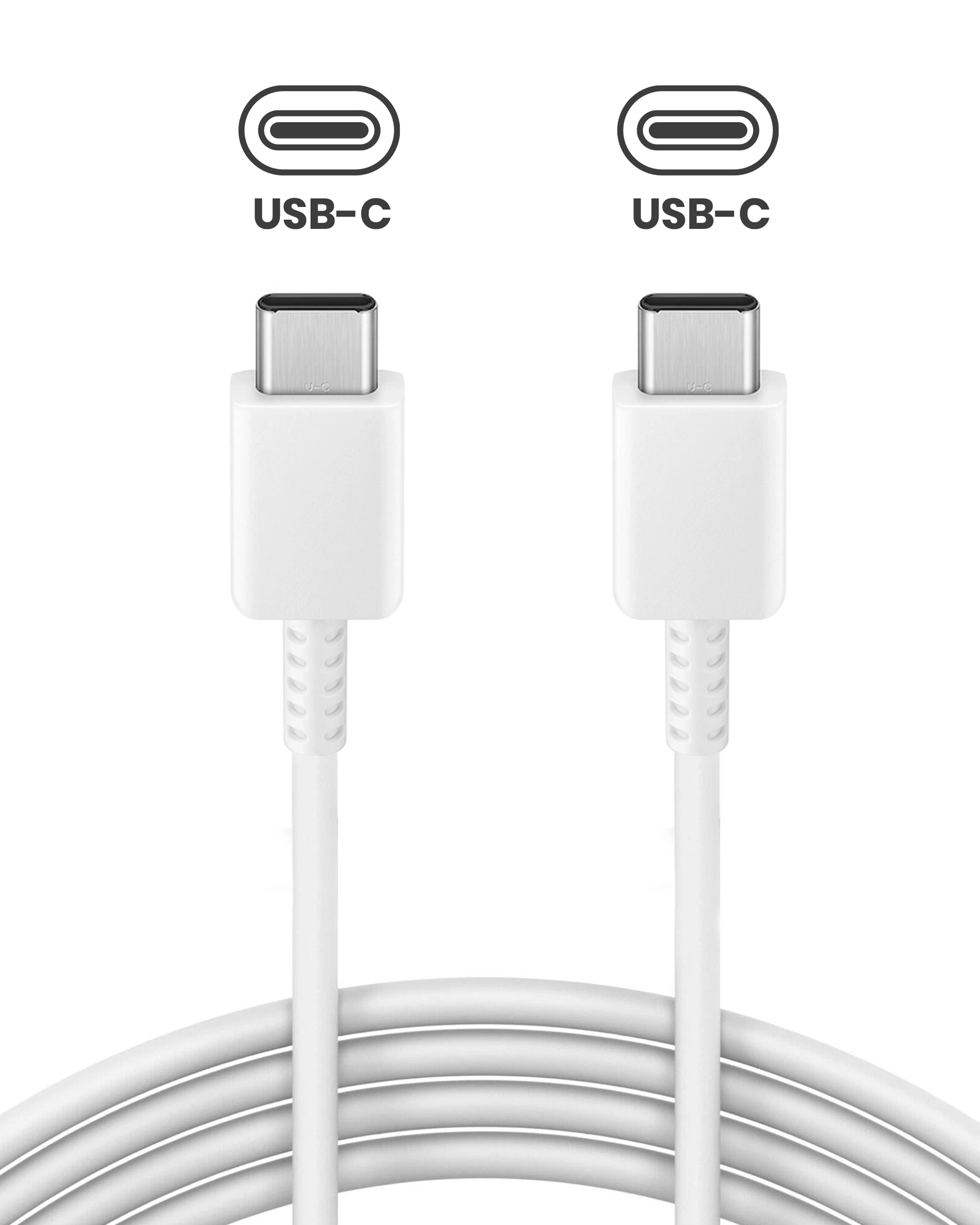Samsung USB-C to USB-C Charging Cavo (1m, 3ft) (Service Pack Brand New, Bulk confezioneaging) (Bianco)