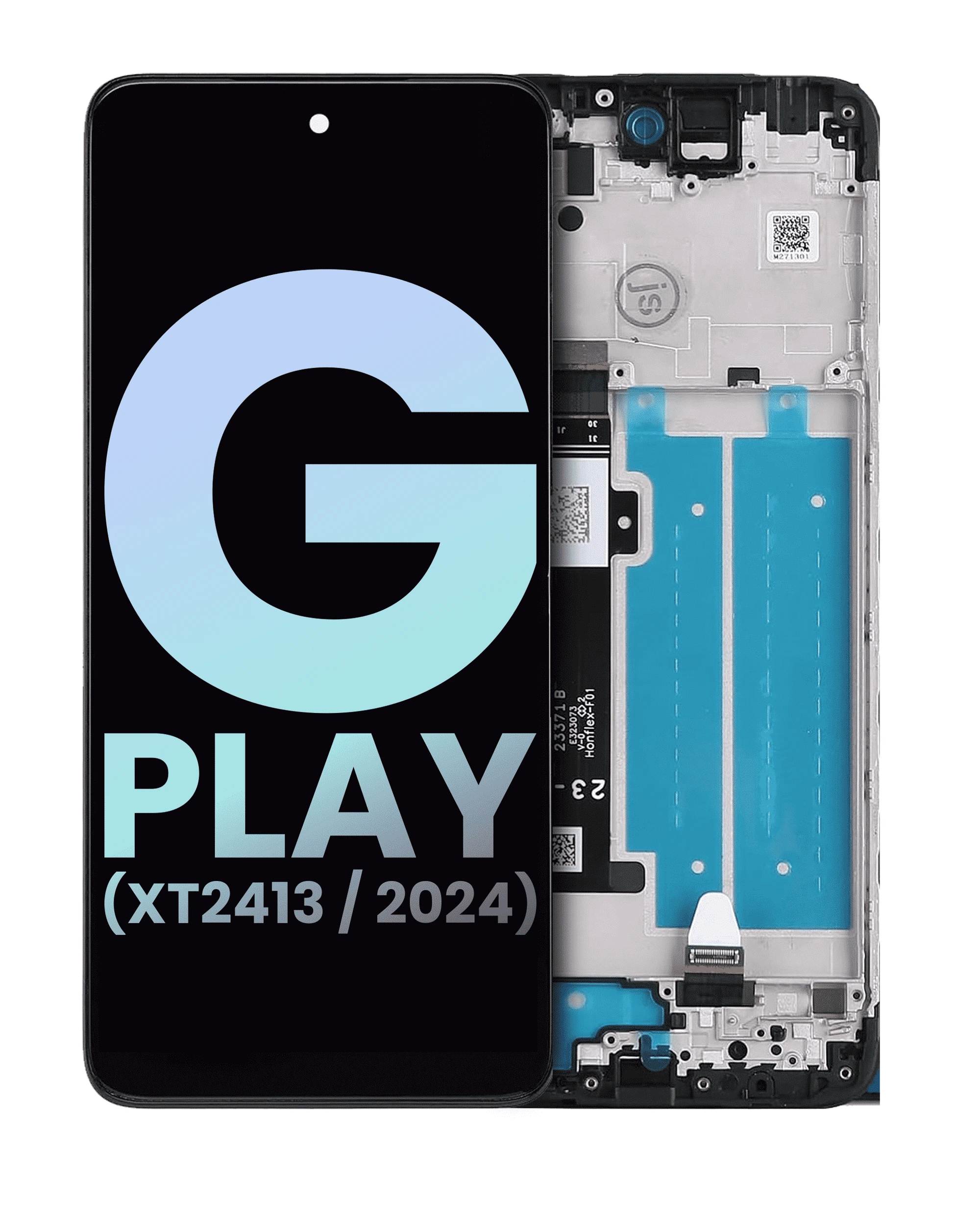 Display LCD completo con Frame per Motorola Moto G Play (XT2413 / 2024) (Service Pack) (tutti i colori)