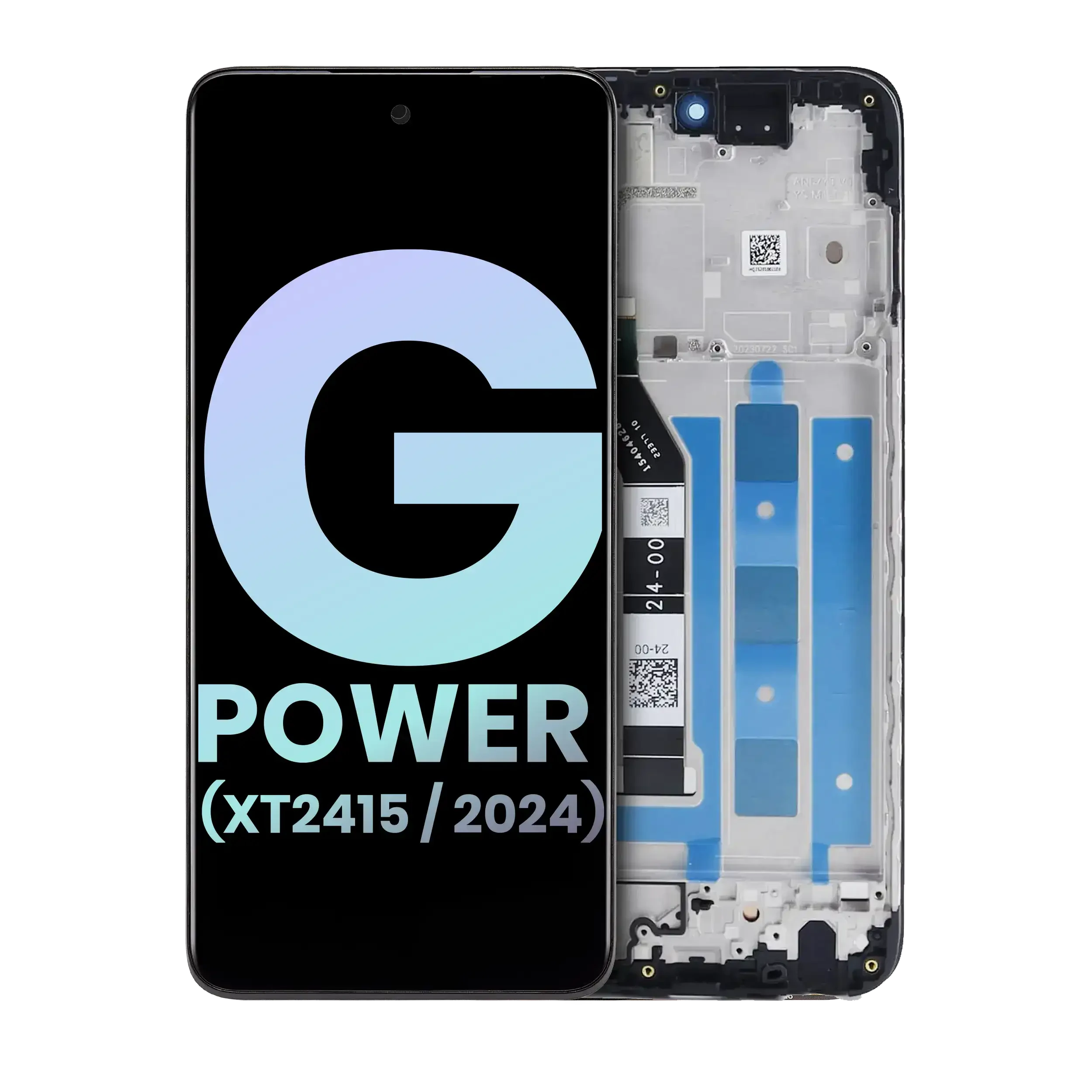 Display LCD completo con Frame per Motorola Moto G Power 5G (XT2415 / 2024) (Service Pack) (tutti i colori)