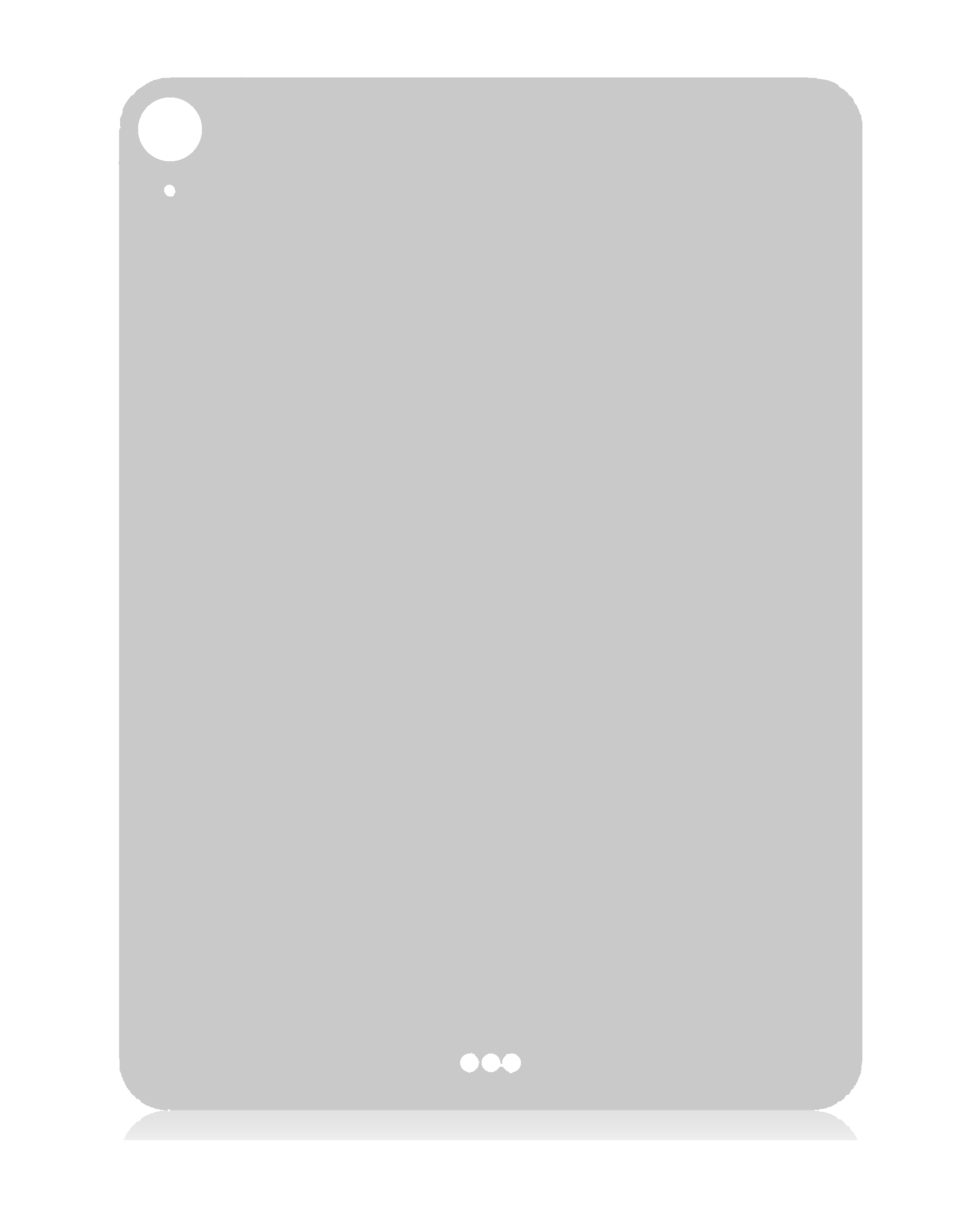 Bottom Skin per iPad 5 (2017) / iPad 6 (2018) (solo WiFi) (Argento)