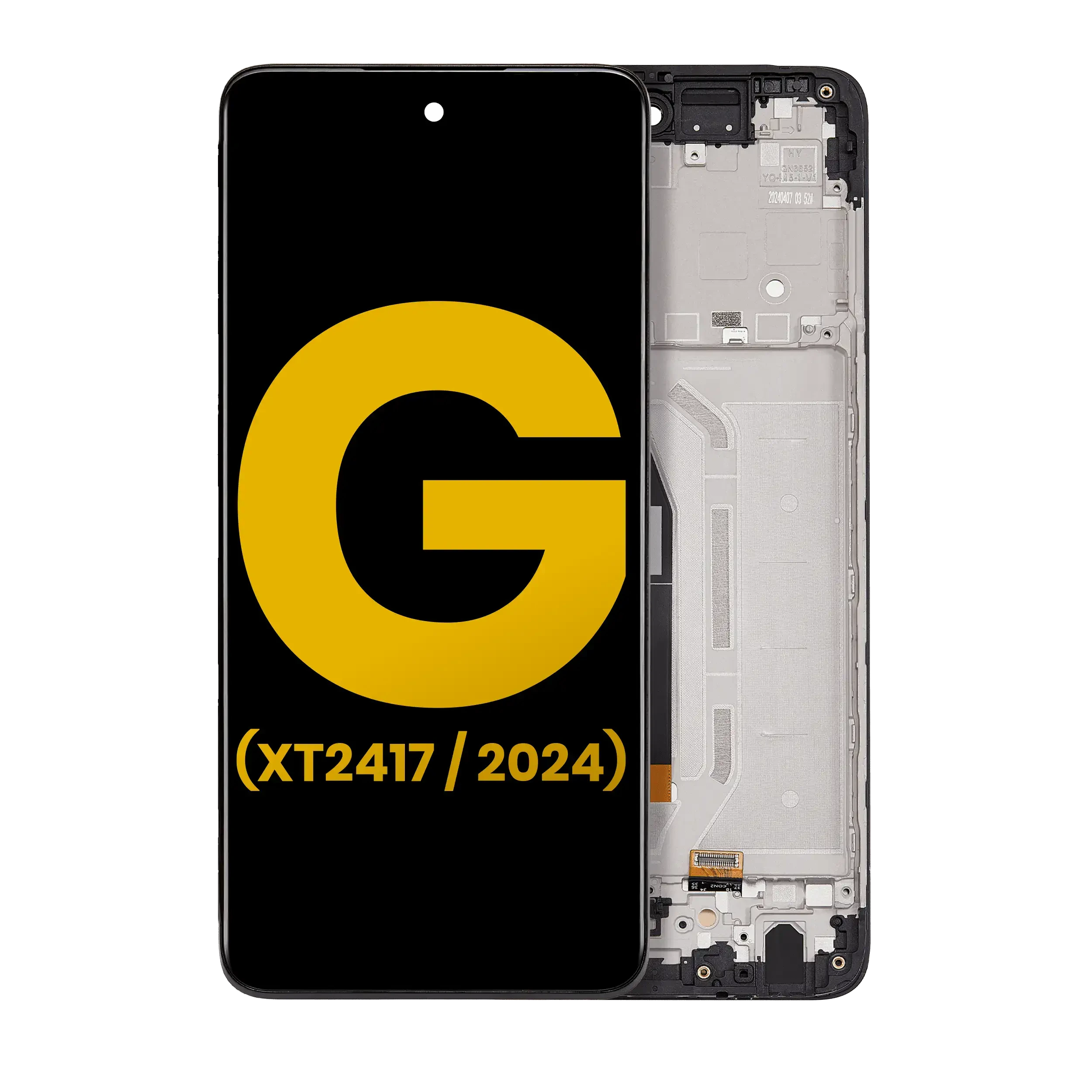Display LCD completo con Frame per Motorola Moto G 5G (XT2417 / 2024) (Refurbished) (tutti i colori)