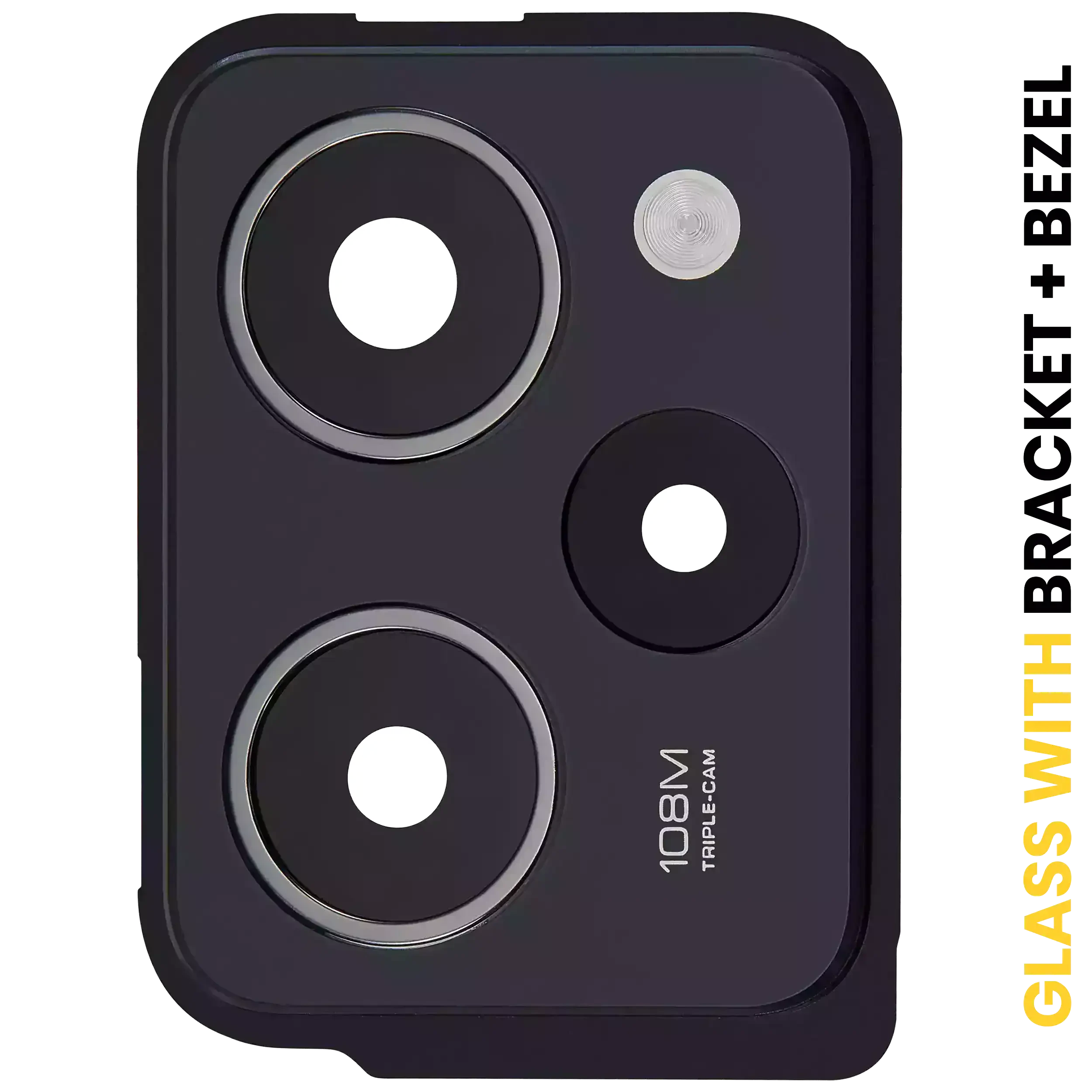 Lente fotocamera posteriore con staffa / Cornice per Xiaomi Redmi Note 12 Pro Speed (Nero) / Poco X5 Pro 5G