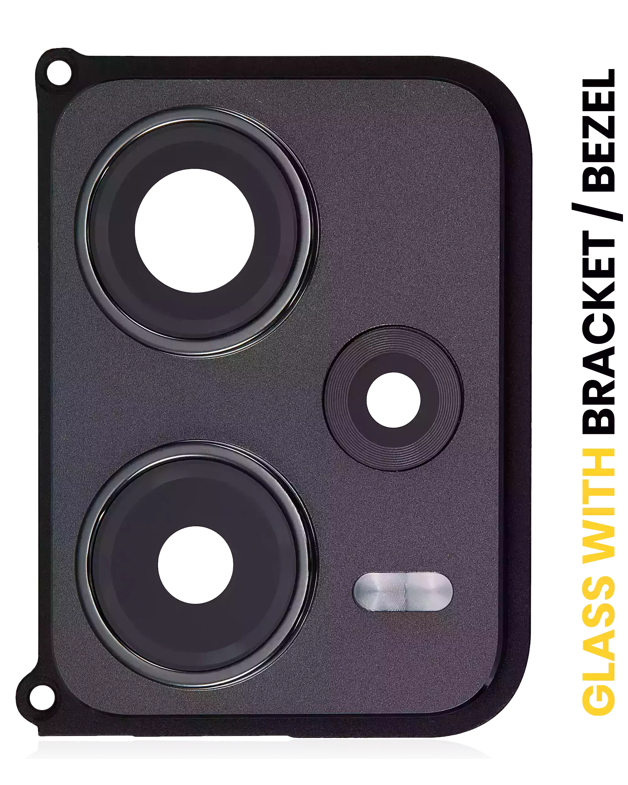 Lente fotocamera posteriore con staffa / Cornice per Xiaomi Redmi Note 12 Pro Plus (Obsidian Nero)