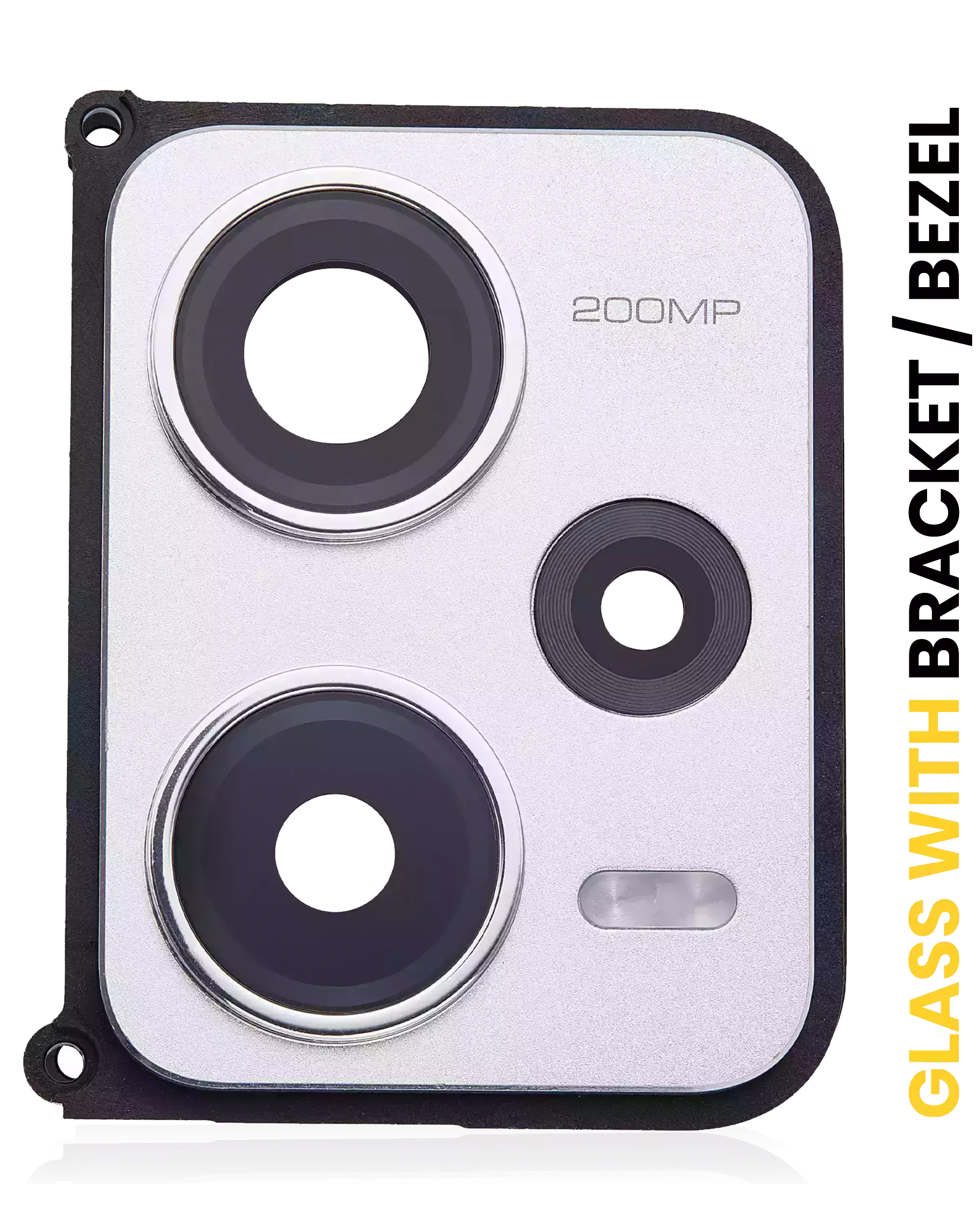 Lente fotocamera posteriore con staffa / Cornice per Xiaomi Redmi Note 12 Pro Plus (Arctic Bianco)