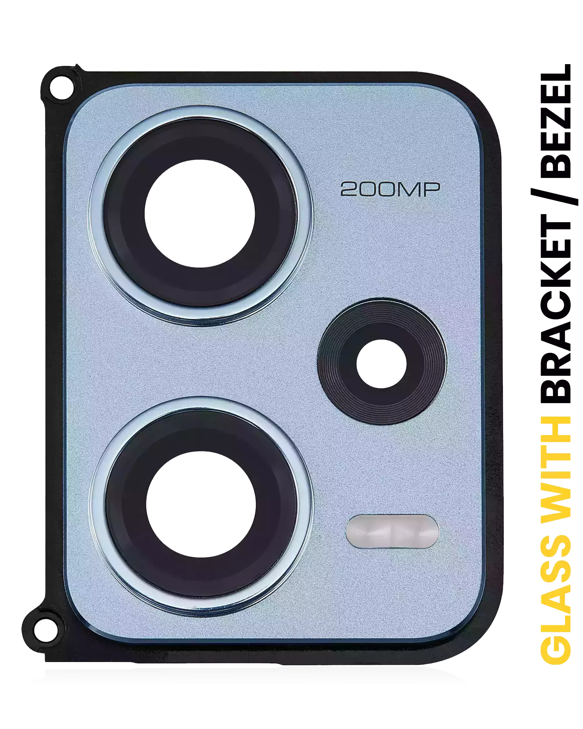Lente fotocamera posteriore con staffa / Cornice per Xiaomi Redmi Note 12 Pro Plus (Iceberg Blu)