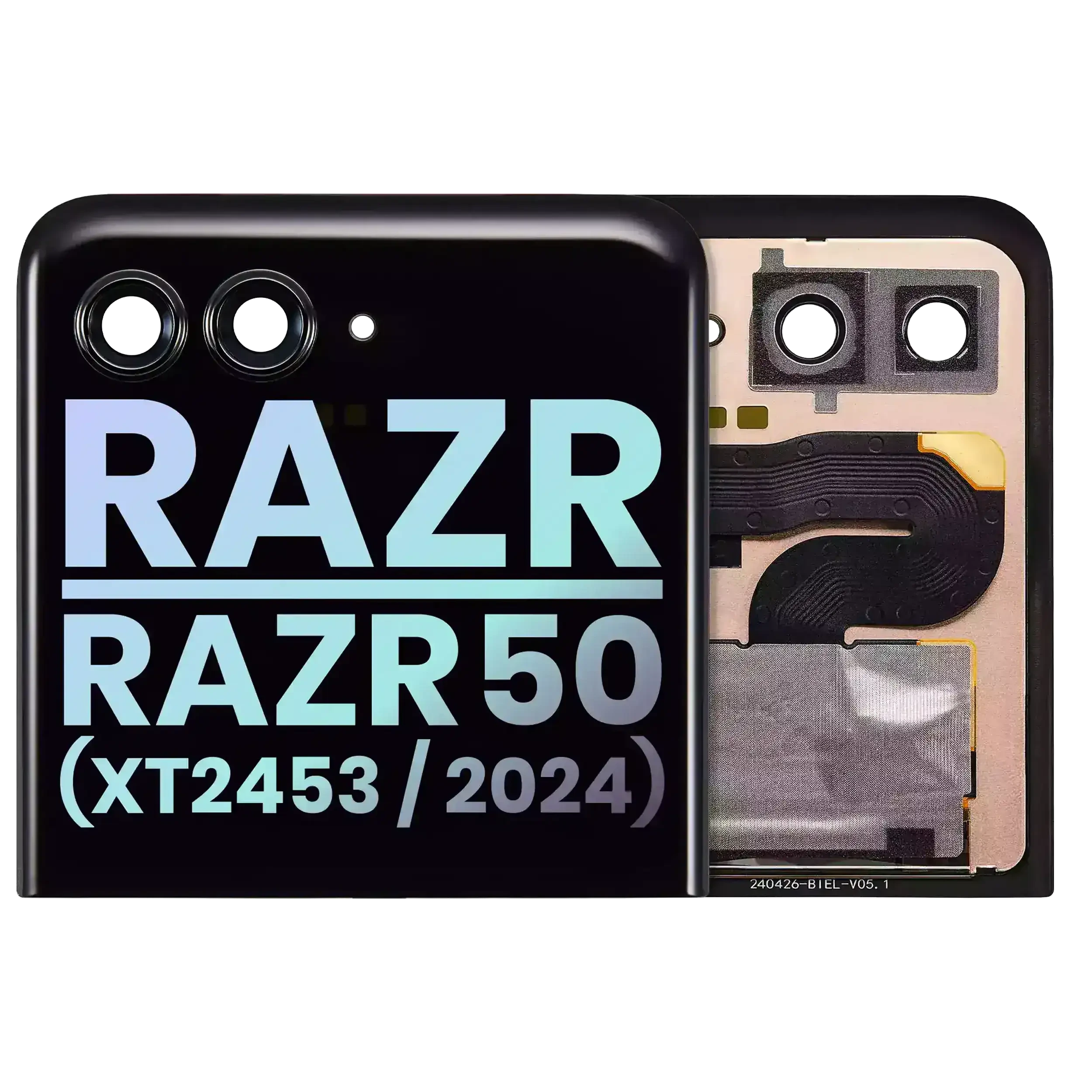 Outer Display OLED completo per Motorola Razr / Razr 50 (XT2453 / 2024) (Service Pack) (tutti i colori)