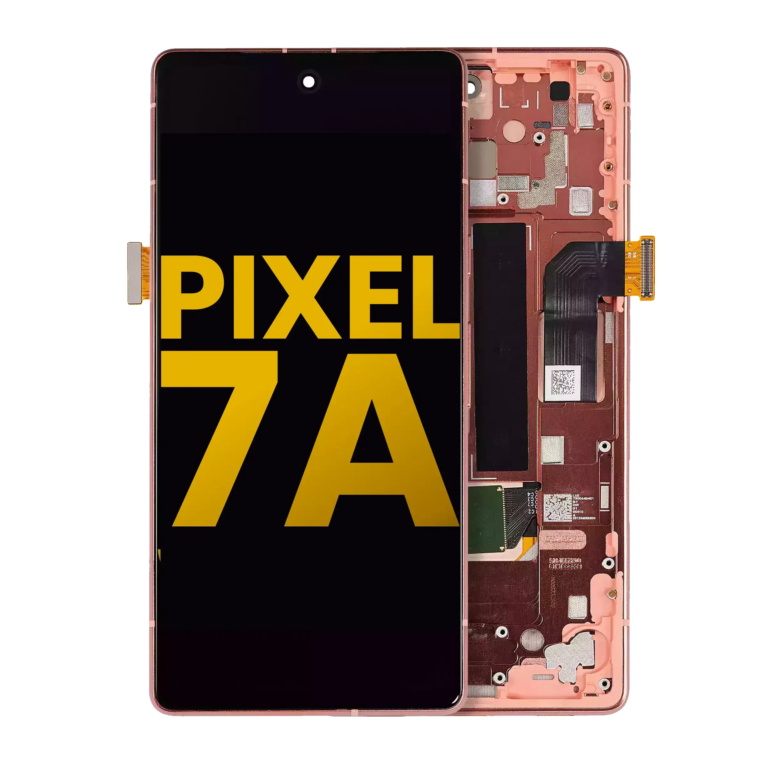 Display OLED completo con Frame (con Fingerprint Sensore ) per Google Pixel 7a 5G (Refurbished) (Coral)