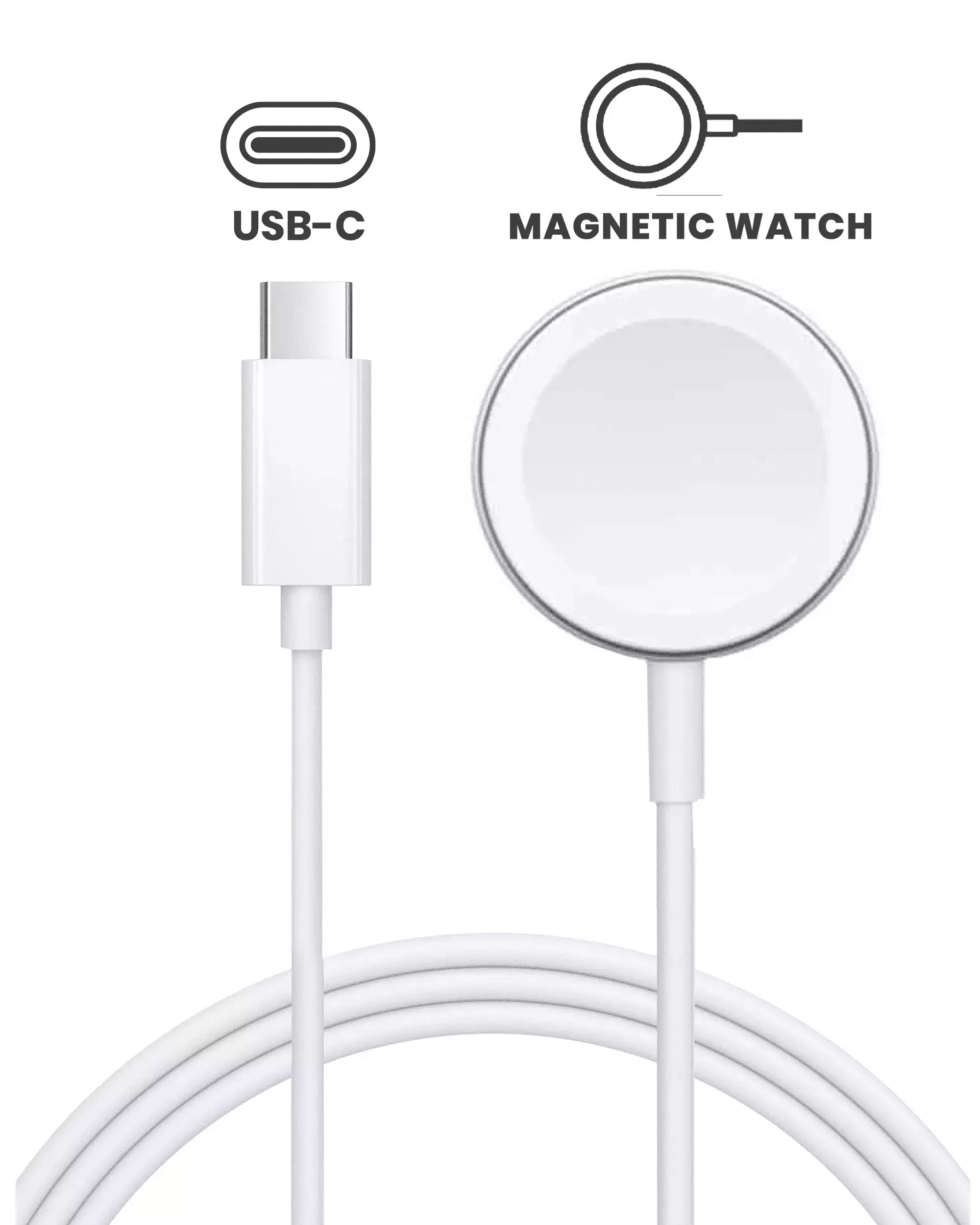 Apple USB-C Magnetic Watch Charging Cavo (1m, 3.3ft) (Service Pack Brand New, Bulk confezioneaging)