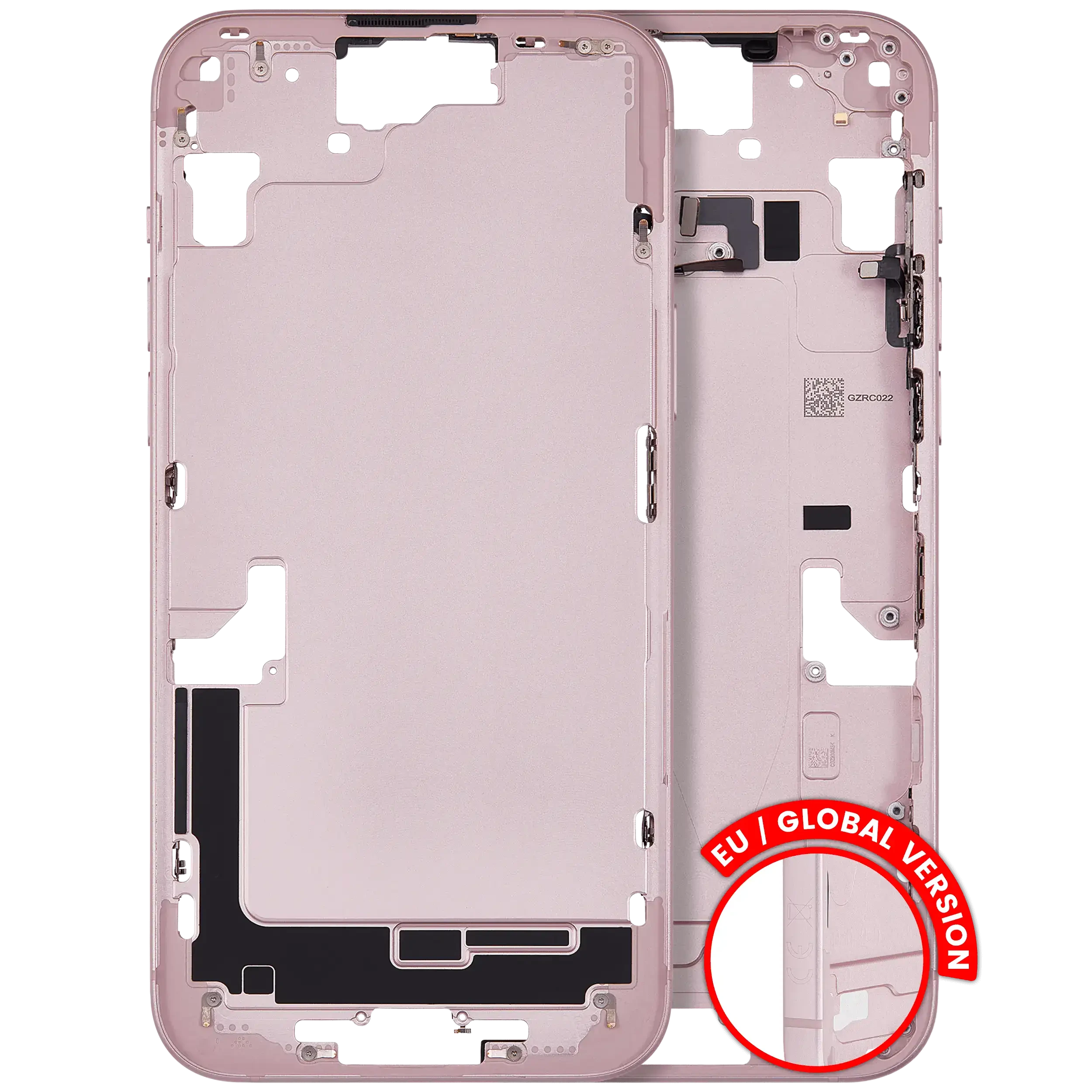 Frame centrale W/ Minuteria per iPhone 15 Plus (EU / Global Version) (Used Service Pack Pull: grado A) (Rosa)