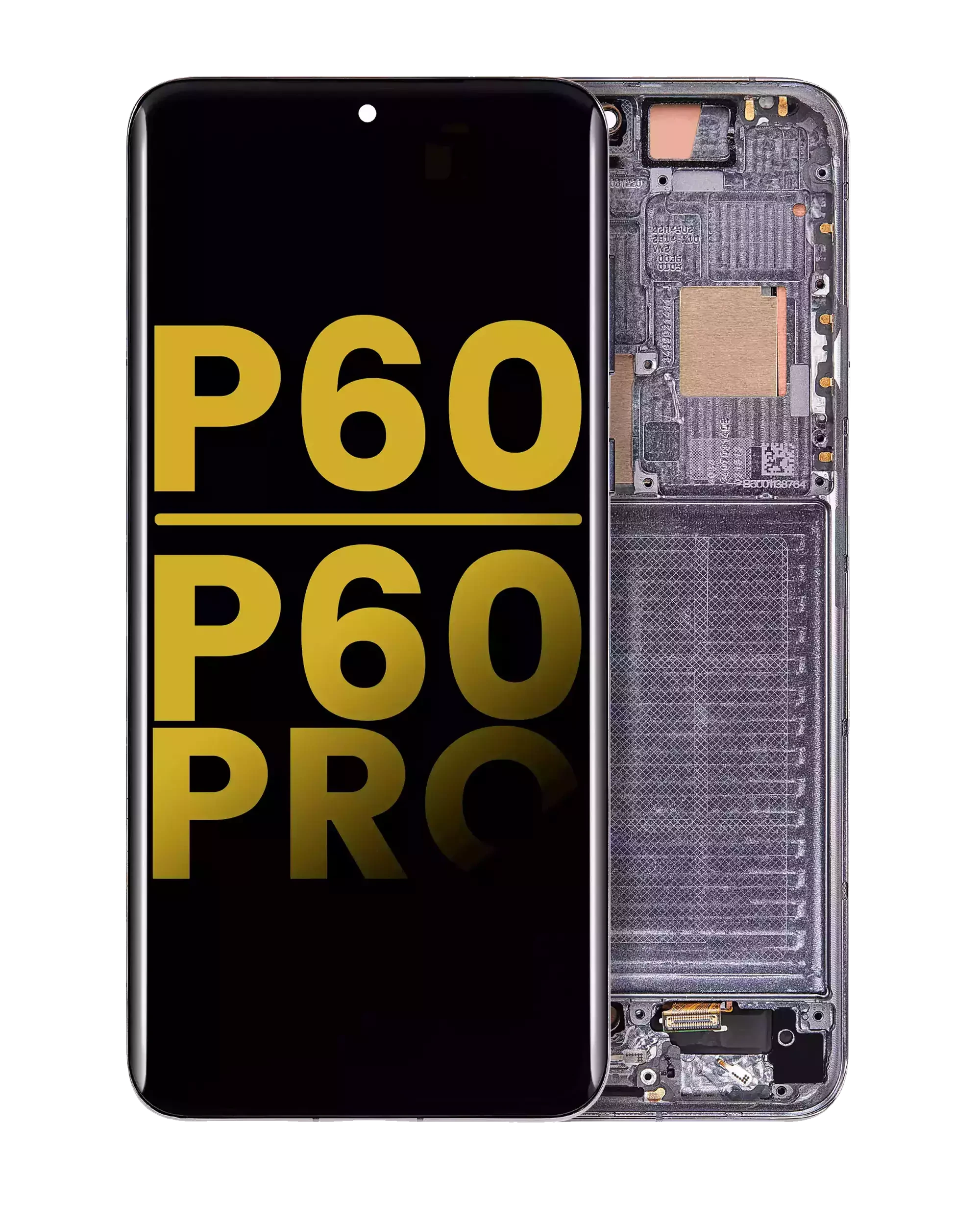 Display OLED completo con Frame per Huawei P60 / P60 Pro (Refurbished) (Nero / Verde)