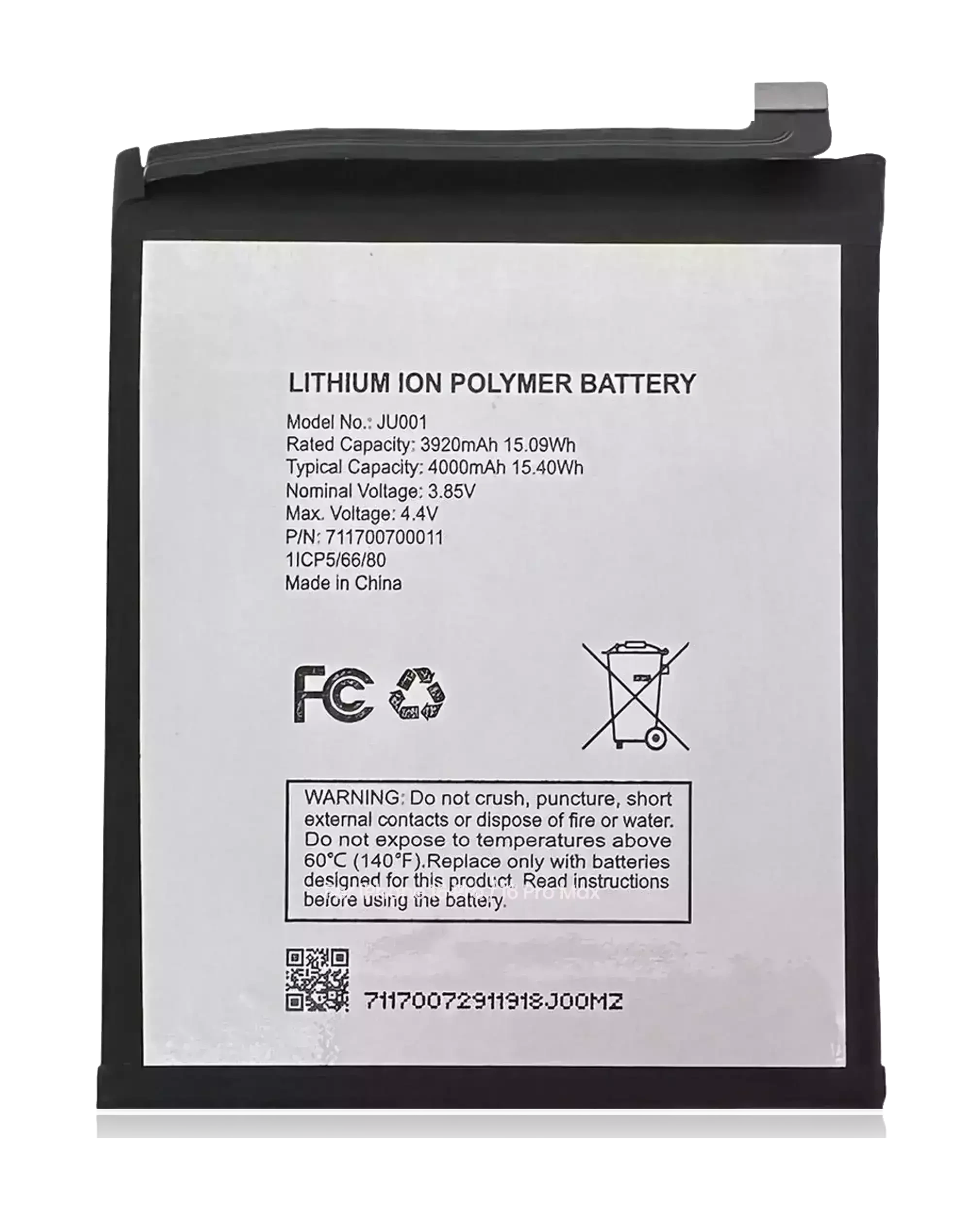 Batteria di ricambio per T-Mobile Revvl V / Boost Mobile Celero 5G (2021) / Cricket Icon 5/Cricket Icon 4/Boost Mobile Celero 5G SC (SN339D) /Boost Mobile Celero 5G (2024) (JU001)