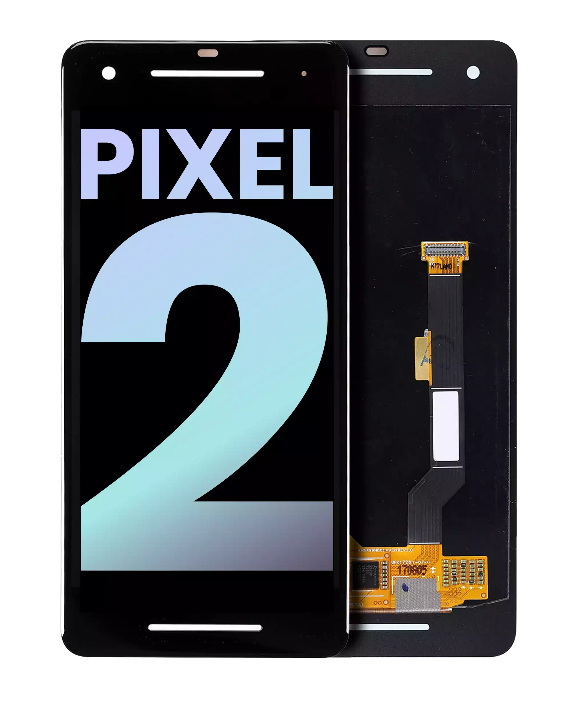 Display OLED completo senza Frame per Google Pixel 2 (Service Pack) (Nero)