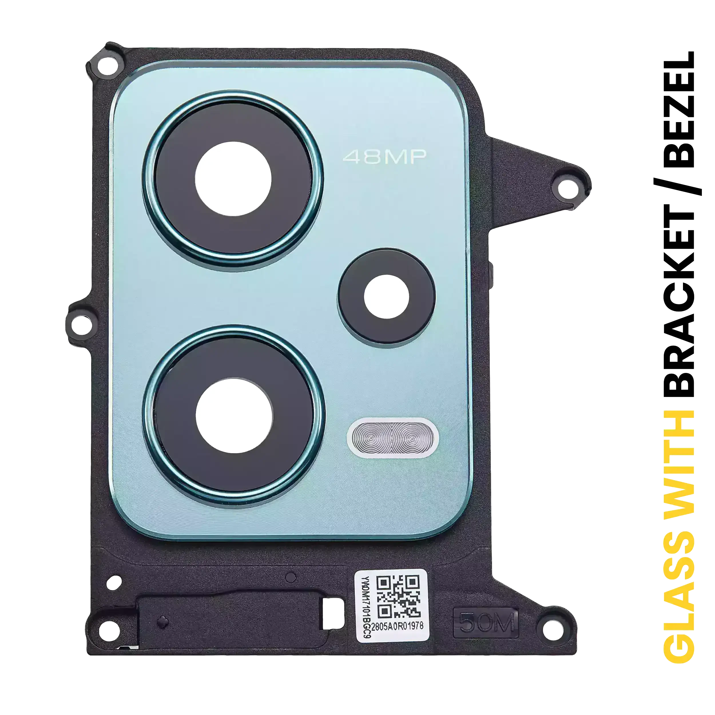 Lente fotocamera posteriore con staffa / Cornice per Xiaomi Redmi Note 12 5G (Frosted Verde)