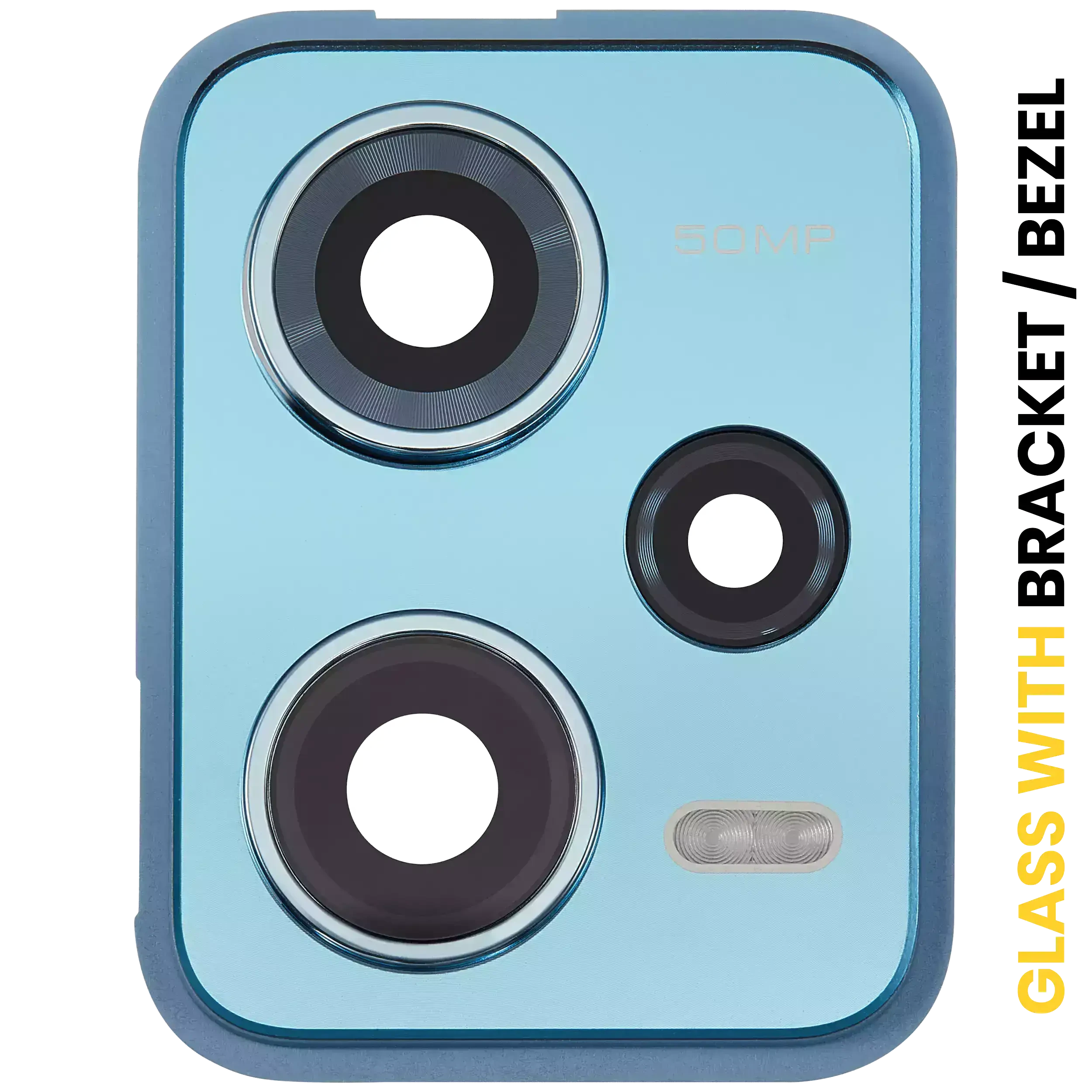 Lente fotocamera posteriore con staffa / Cornice per Xiaomi Redmi Note 12 Pro 5G (Blu)