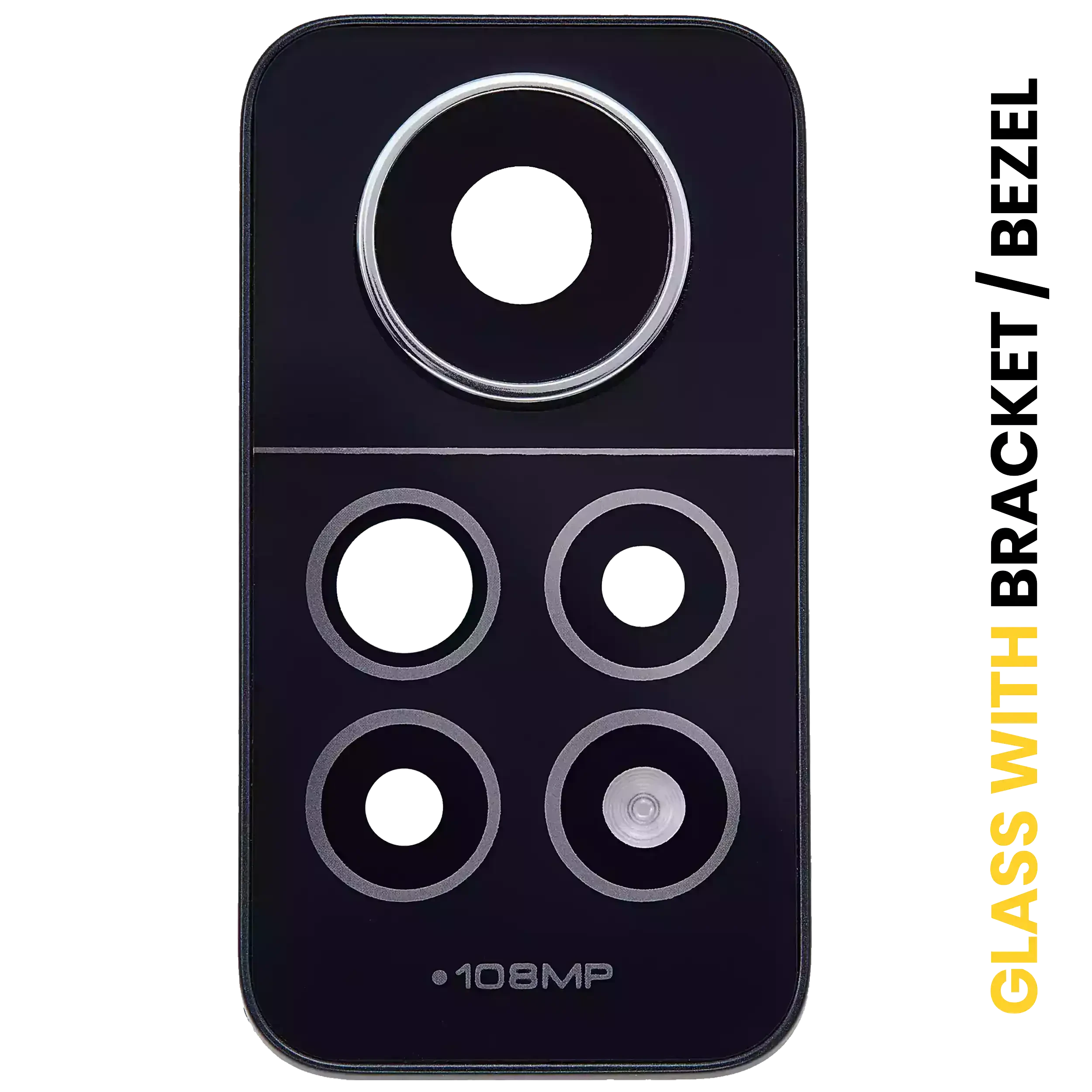 Lente fotocamera posteriore con staffa / Cornice per Xiaomi Redmi Note 12 Pro 4G (Grafite Grigio)