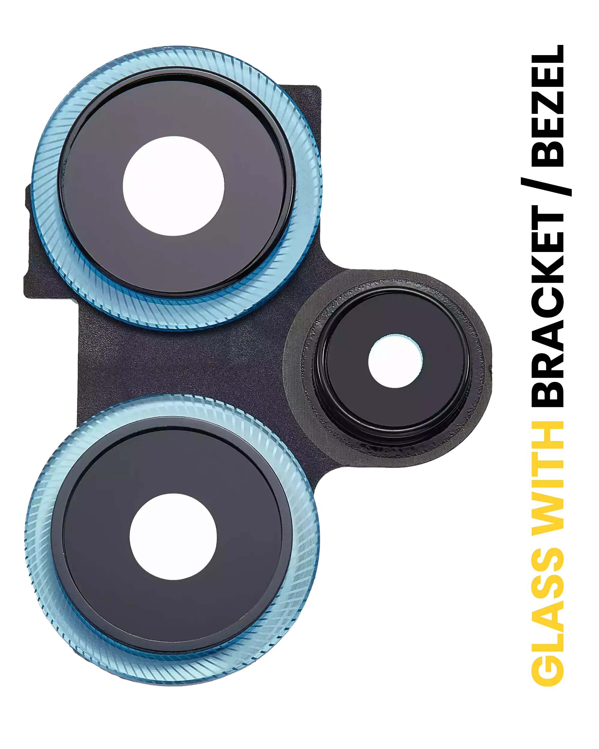 Lente fotocamera posteriore con staffa / Cornice per Xiaomi Redmi Note 12 Turbo / Poco F5 (Blu)