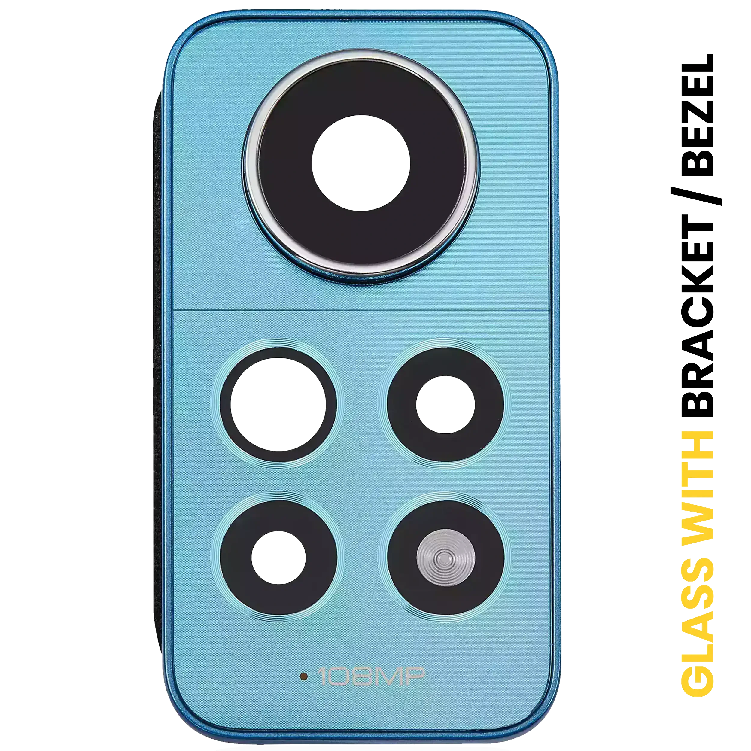 Lente fotocamera posteriore con staffa / Cornice per Xiaomi Redmi Note 12 Pro 4G (Star Blu)