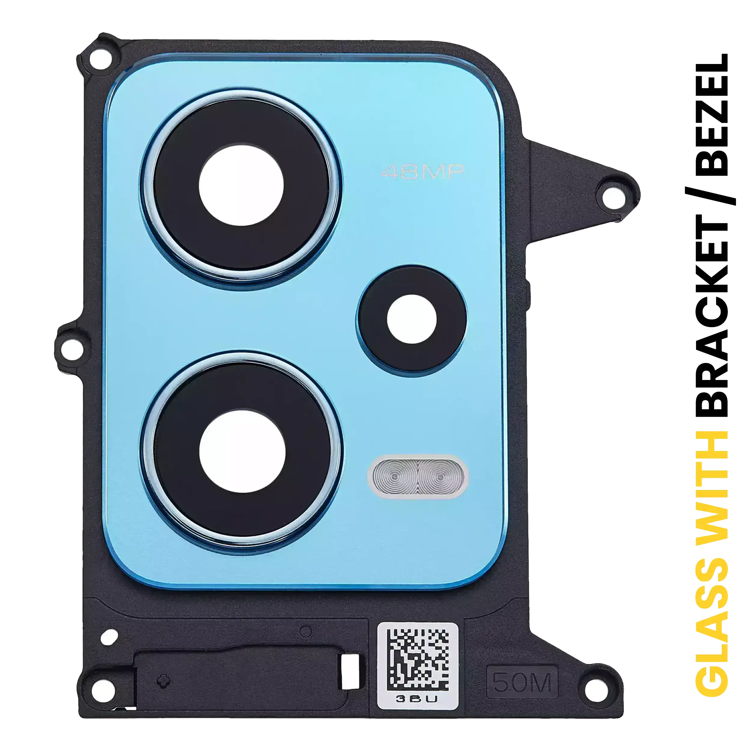 Lente fotocamera posteriore con staffa / Cornice per Xiaomi Redmi Note 12 5G (Mystique Blu)