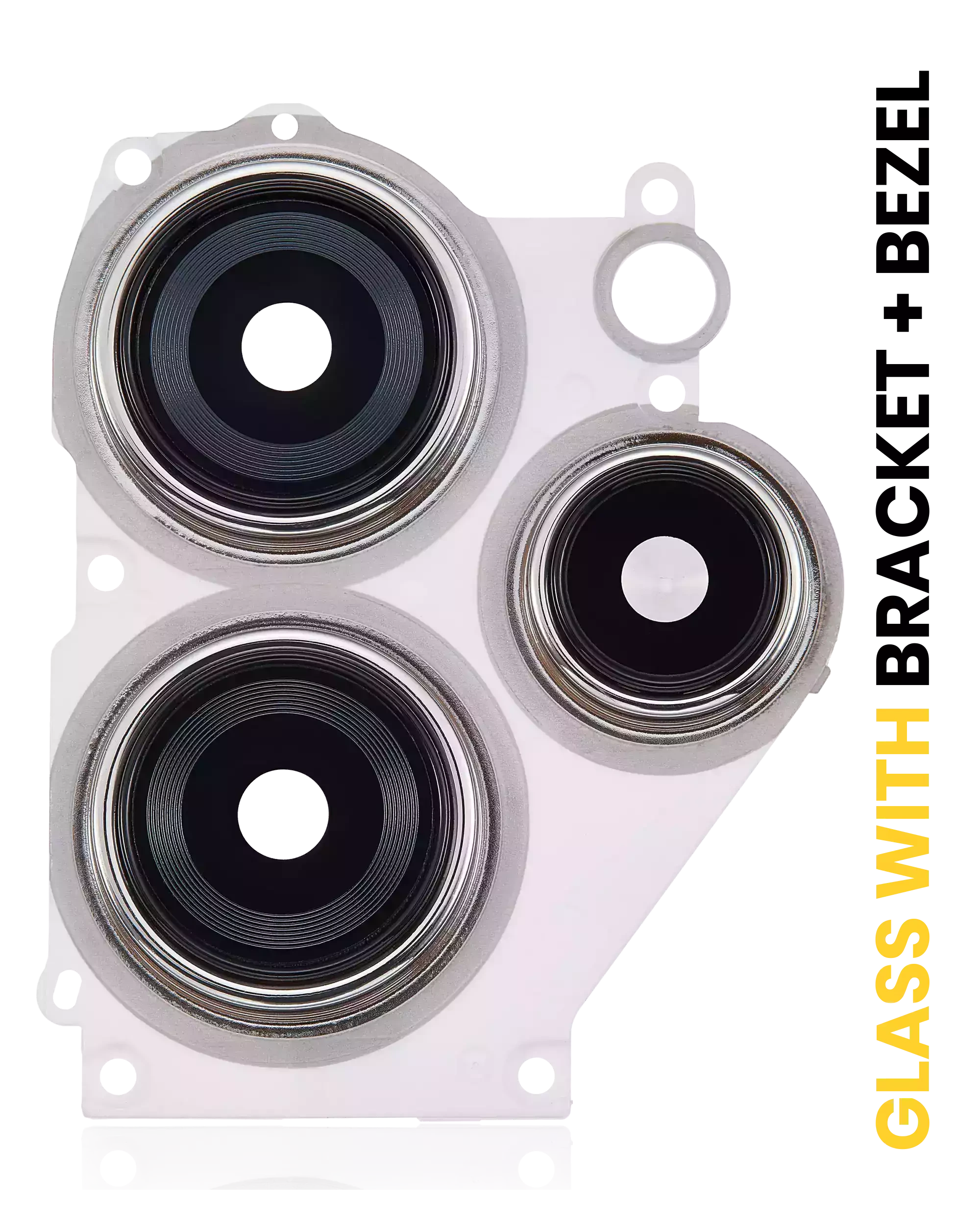 Lente fotocamera posteriore con staffa / Cornice per Xiaomi Redmi Note 12R (Argento)