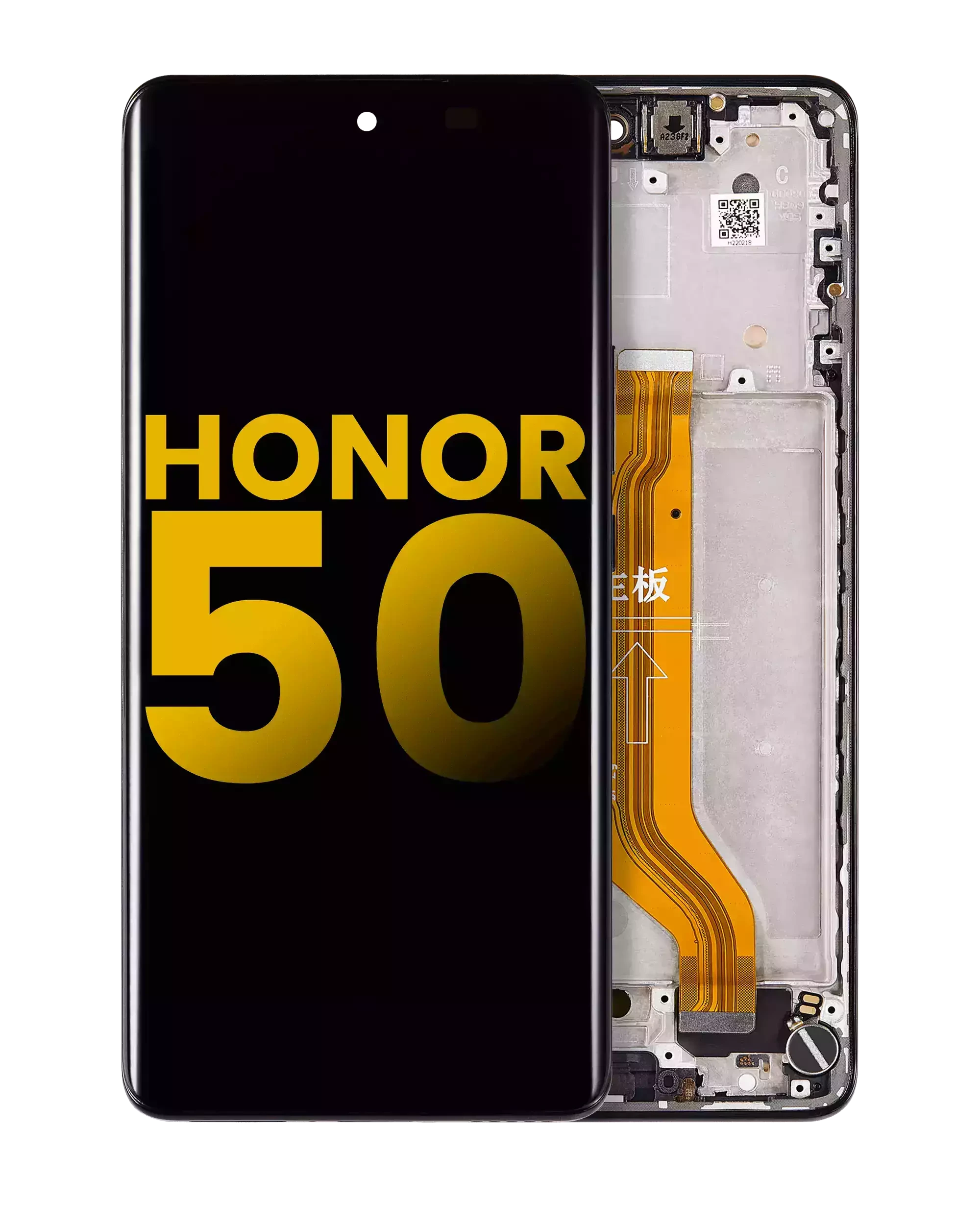 Display OLED completo con Frame per Honor 50 (Refurbished) (Mezzanotte Nero)
