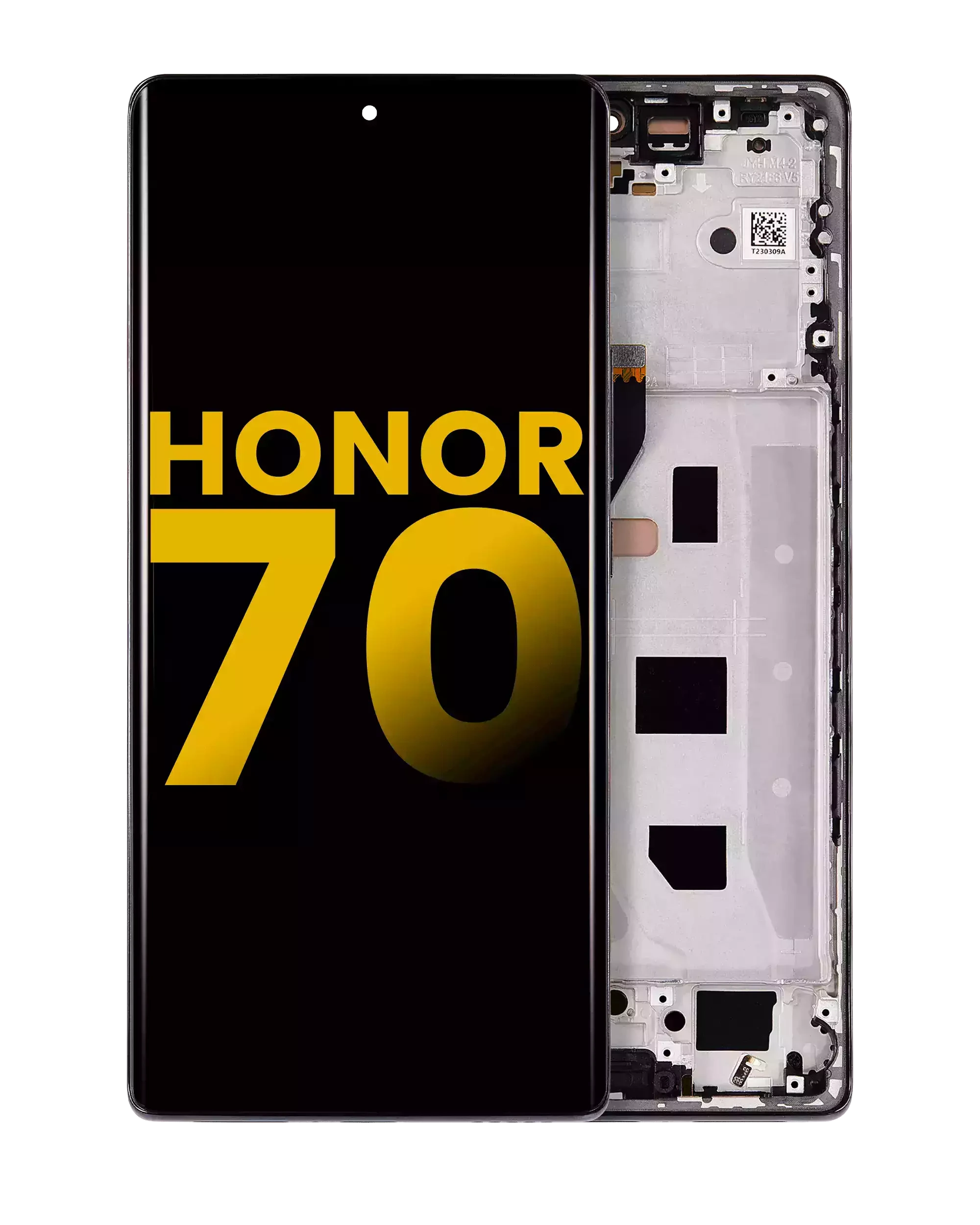 Display OLED completo con Frame per Honor 70 (Refurbished) (Mezzanotte Nero)