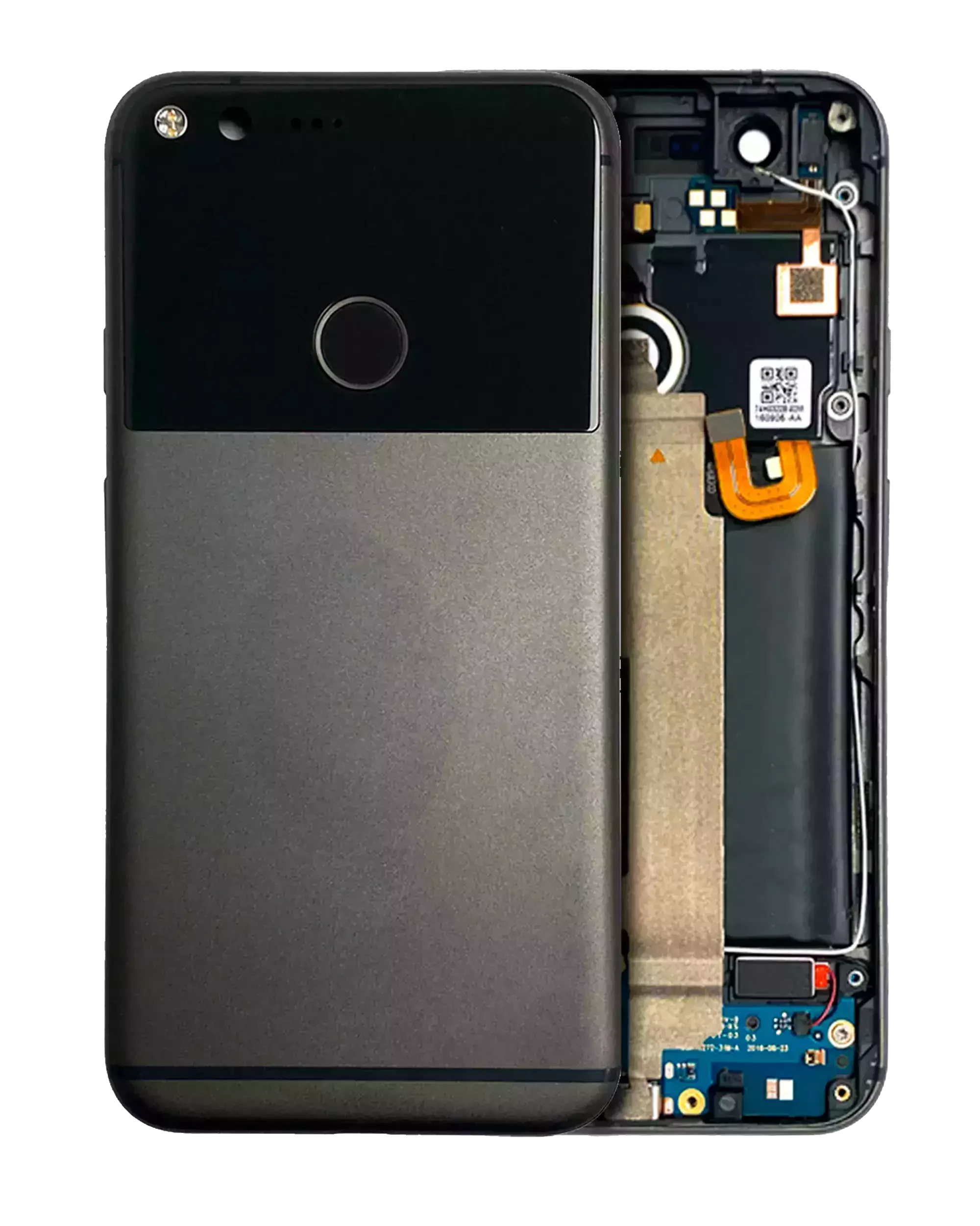 Scocca posteriore per Google Pixel XL (Service Pack) (Nero)