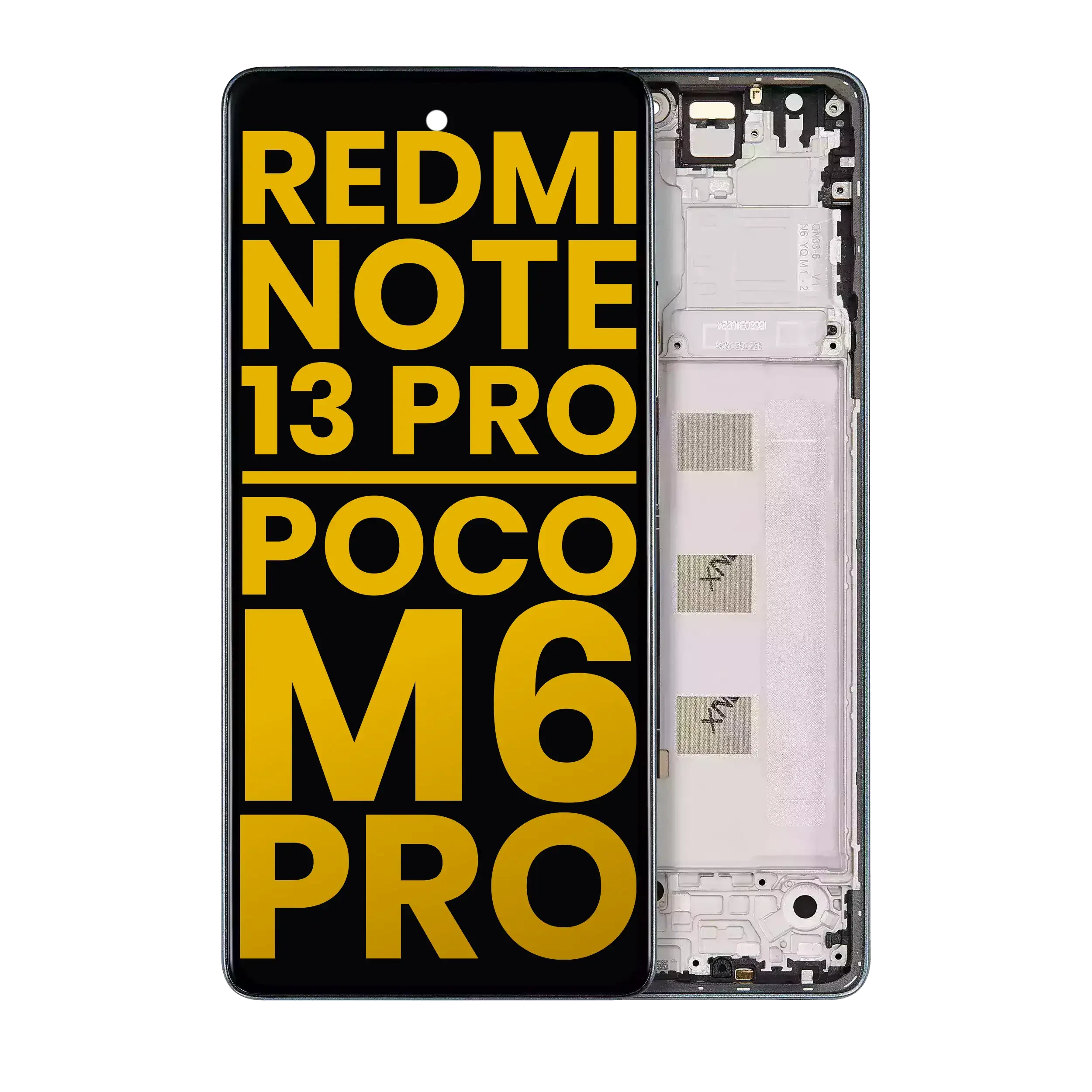Display OLED completo con Frame per Xiaomi Redmi Note 13 Pro 4G / Xiaomi Poco M6 Pro 4G (Refurbished) (Forest Verde)