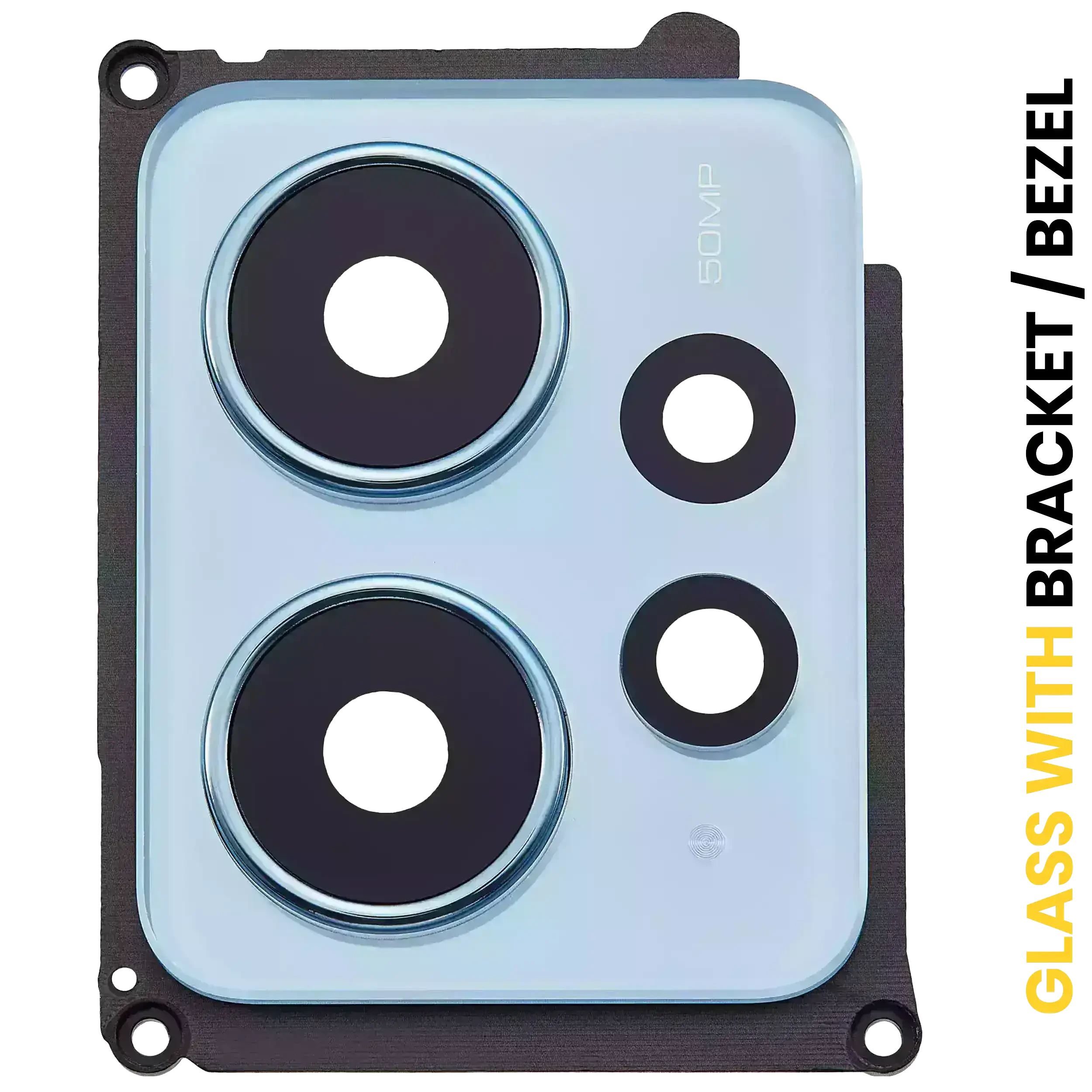 Lente fotocamera posteriore con staffa / Cornice per Xiaomi Redmi Note 12 4G (Ice Blu)