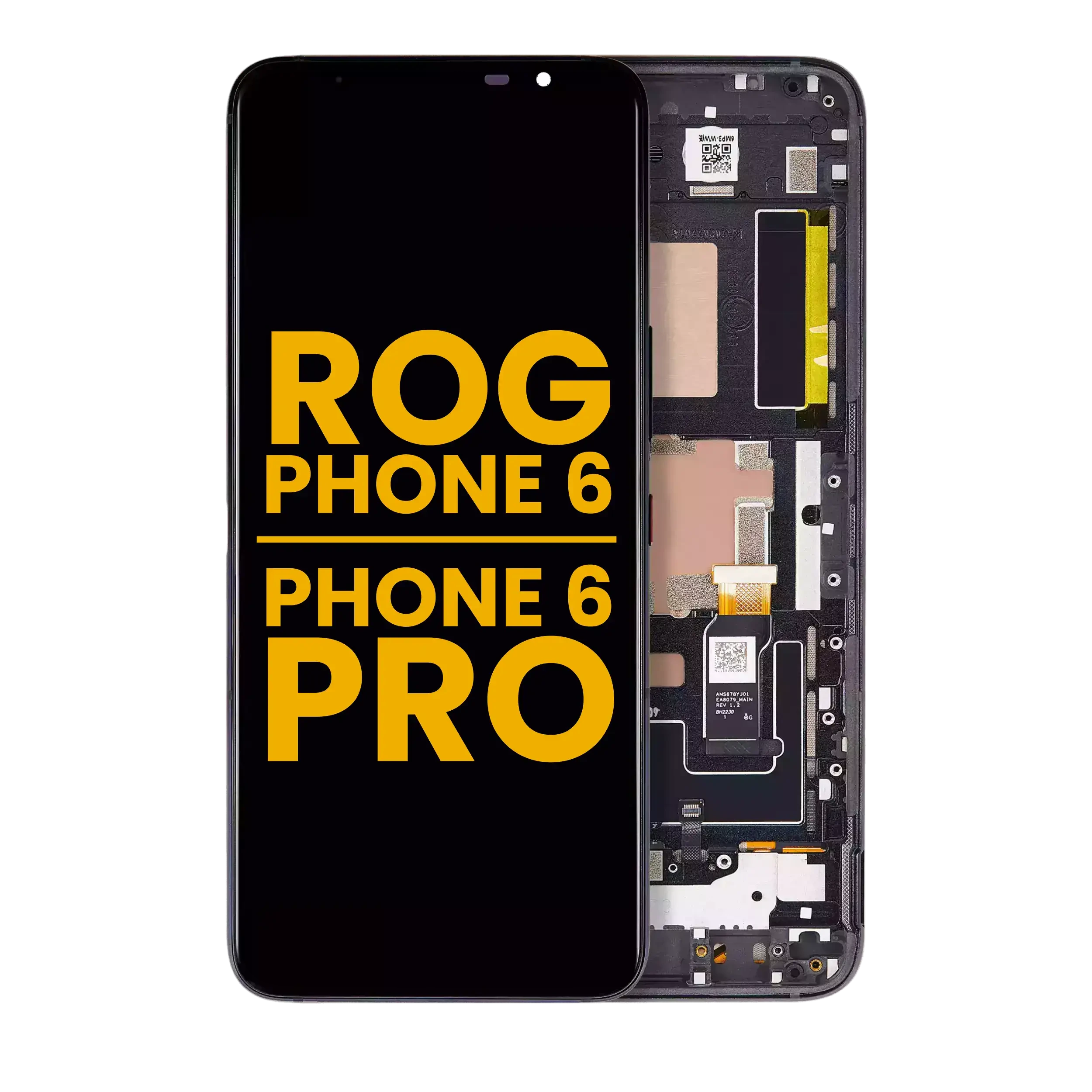 Display OLED completo con Frame per Asus ROG Phone 6 / ROG Phone 6 Pro (Refurbished) (tutti i colori)