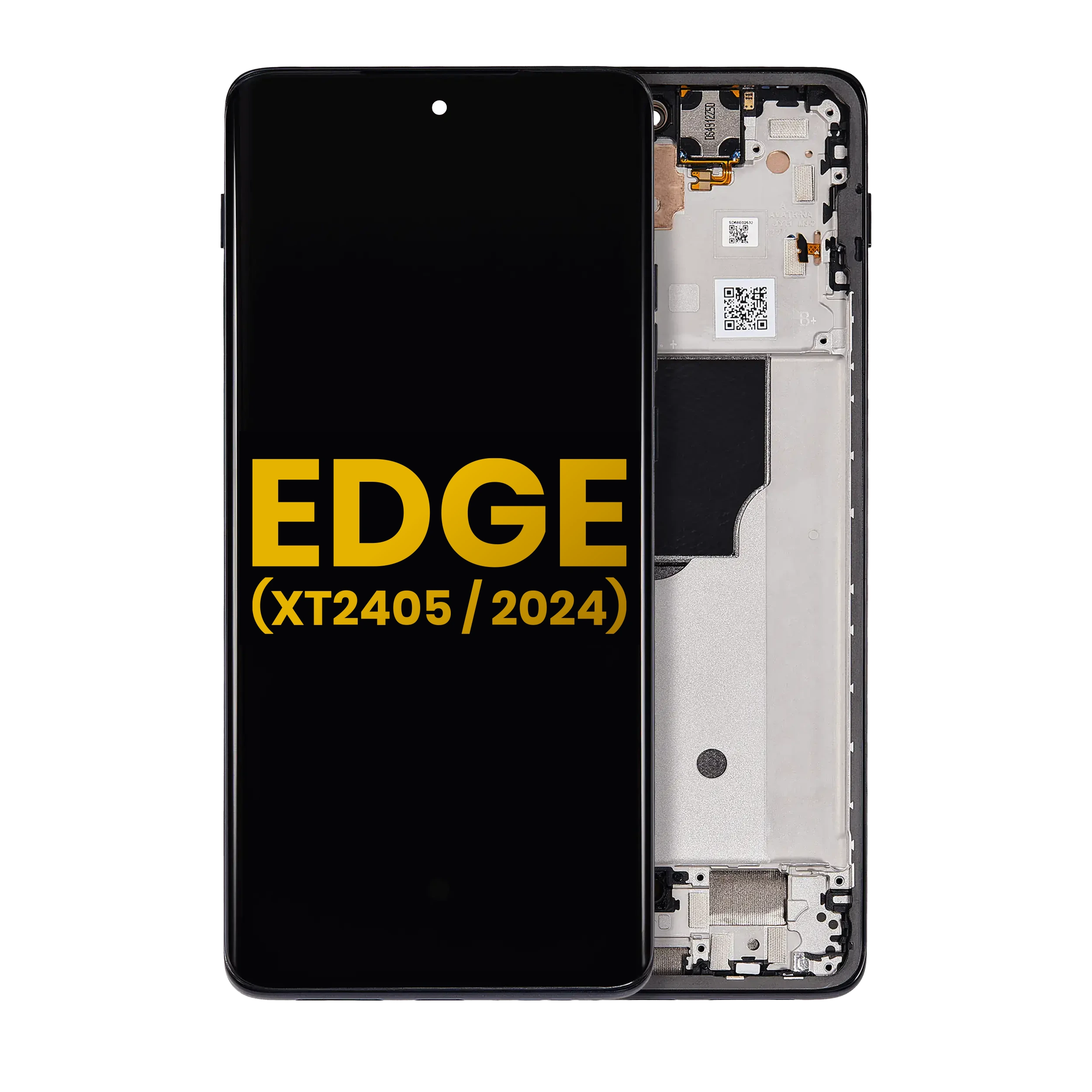 Display OLED completo con Frame per Motorola Edge (XT2405 / 2024) (Refurbished) (Nero)