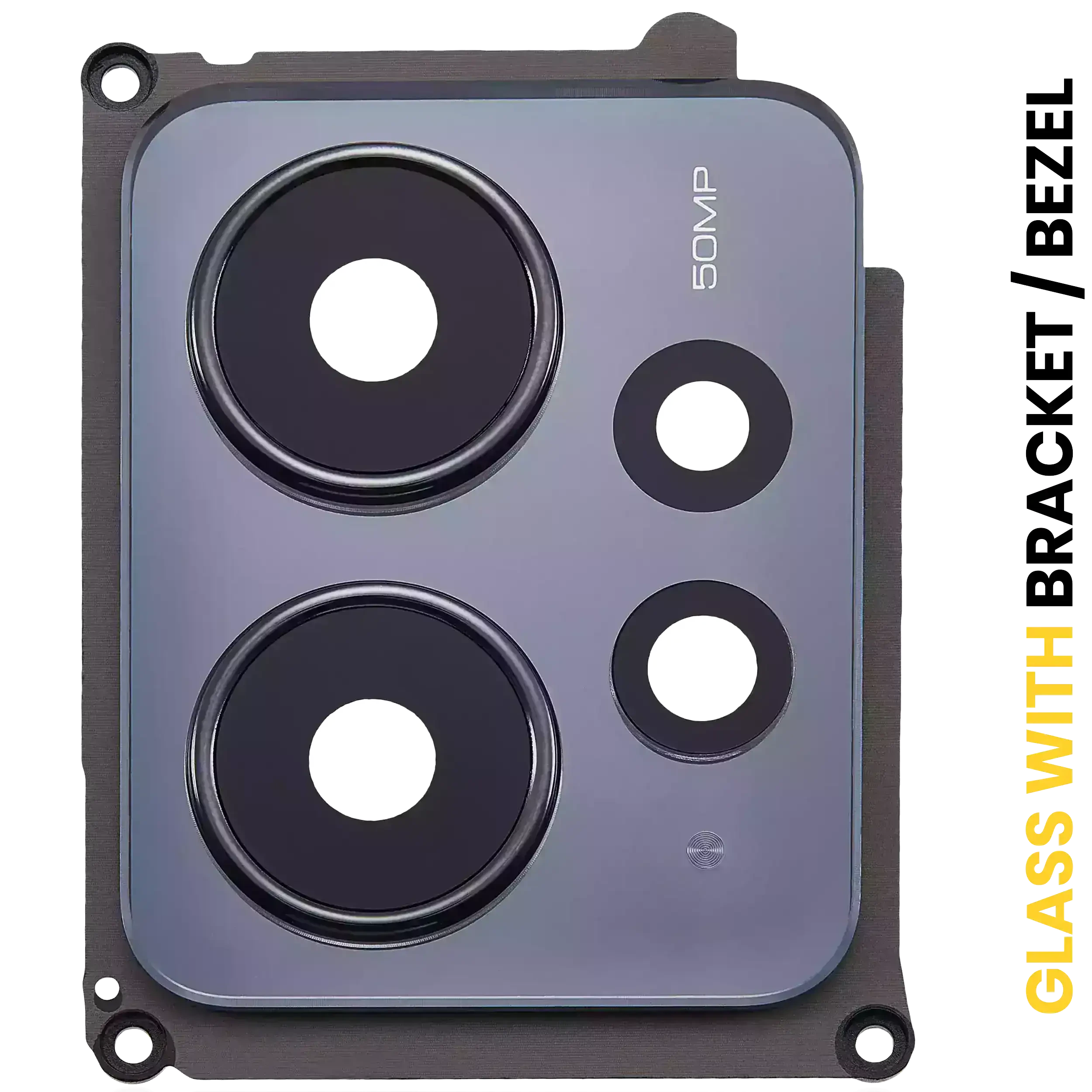 Lente fotocamera posteriore con staffa / Cornice per Xiaomi Redmi Note 12 4G (Onyx Grigio)