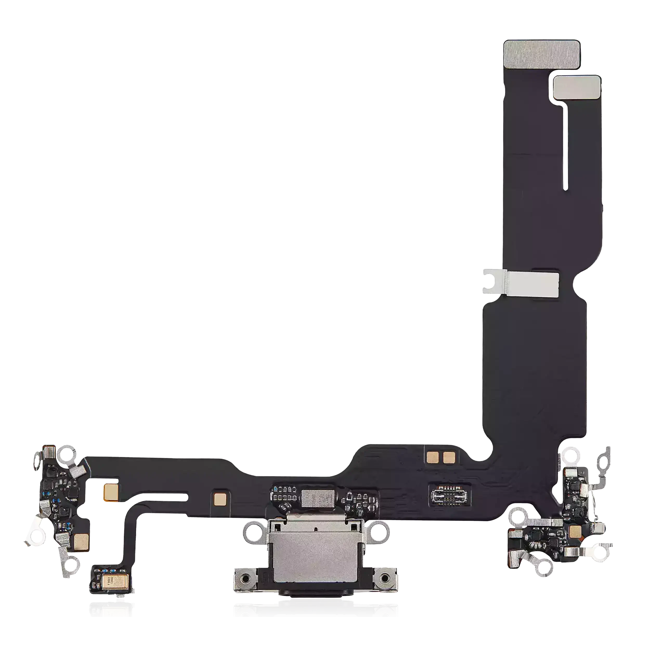 Flat connettore di ricarica per iPhone 15 Plus (Aftermarket Plus) (Nero)