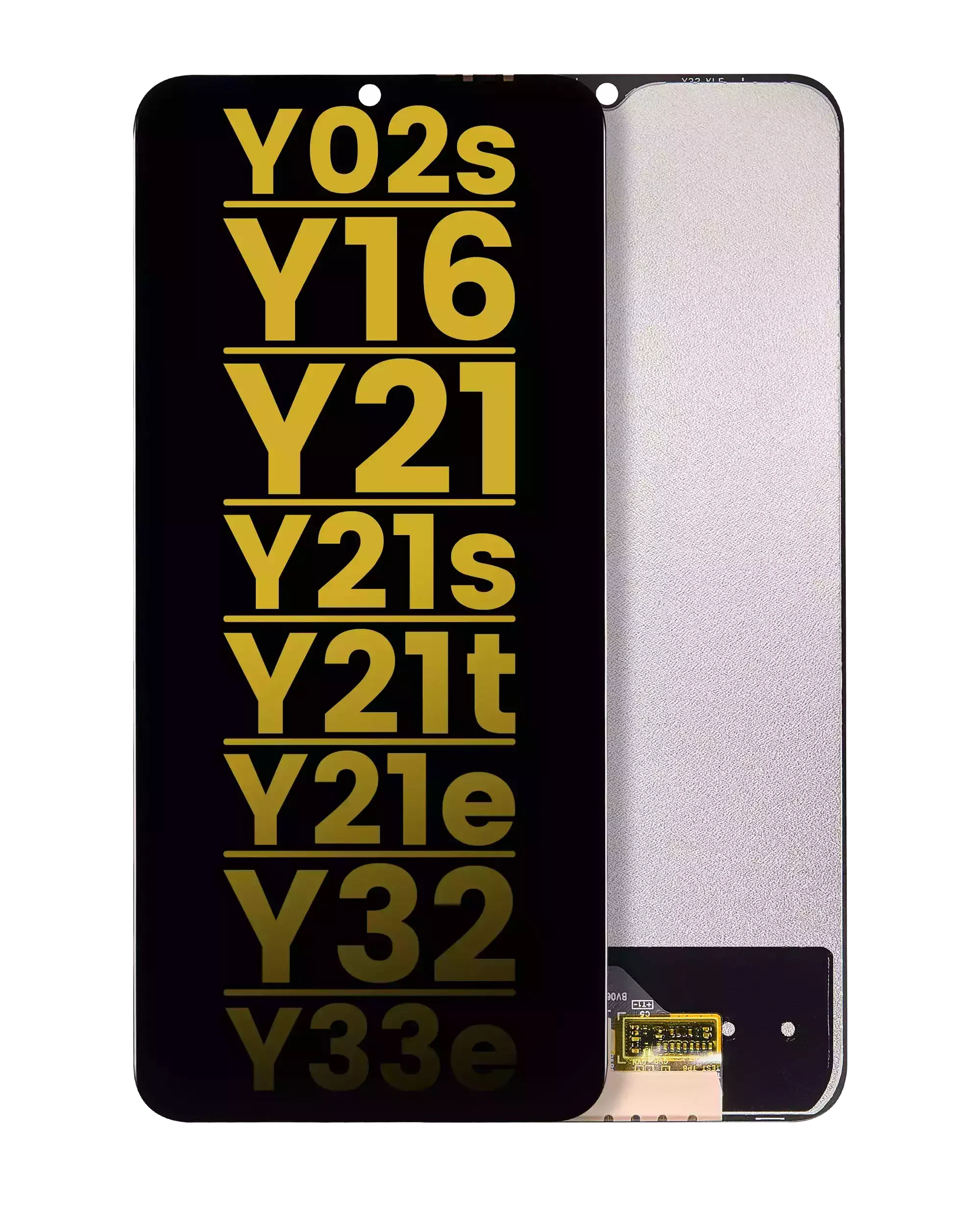 Display LCD completo senza Frame per Vivo Y02s / Y16 / Y21 / Y21s / Y21t / Y21e / Y32 / Y33e (Refurbished) (tutti i colori)