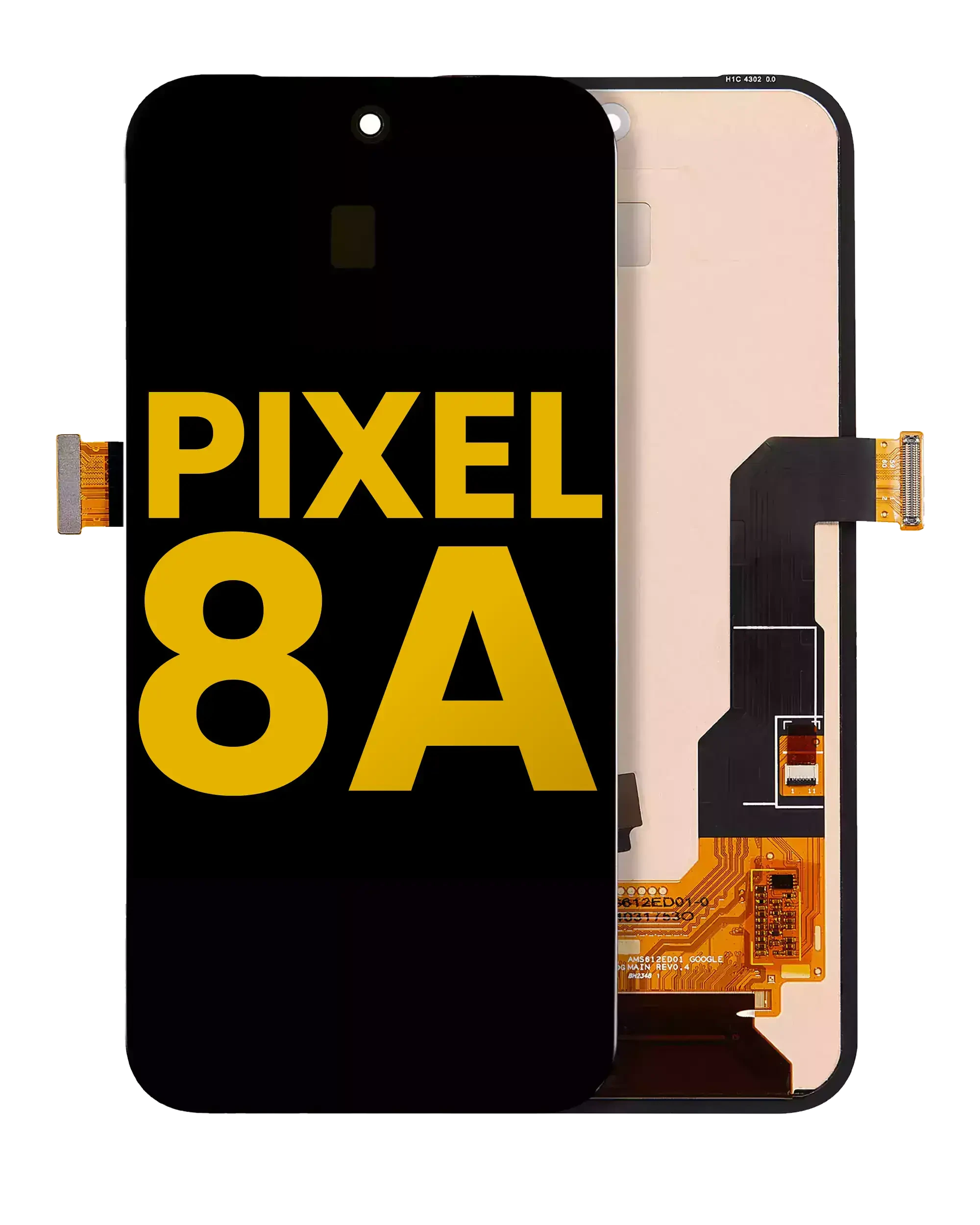 Display OLED completo senza Frame (senza Fingerprint Sensore) per Google Pixel 8A (Refurbished) (tutti i colori)