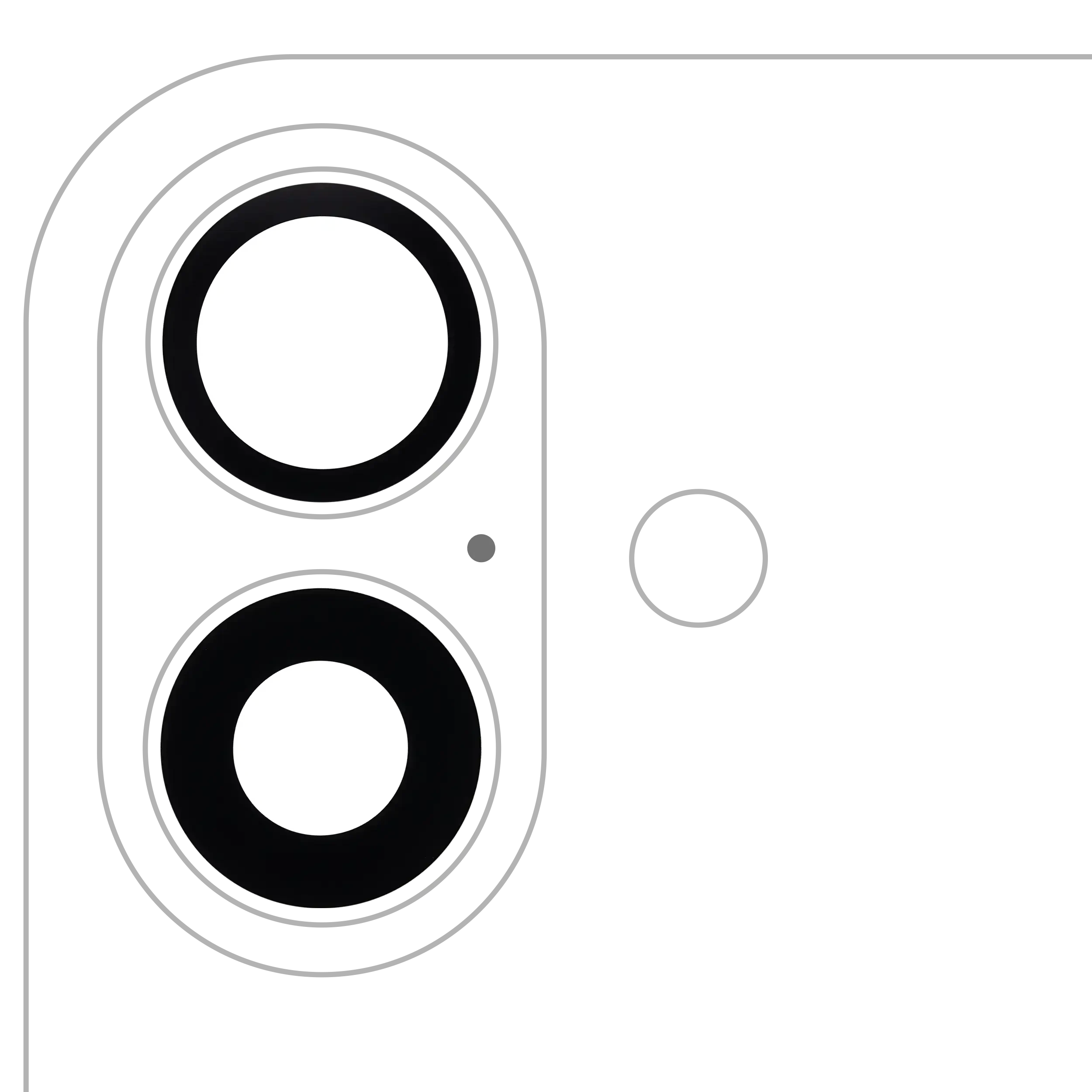 Lente fotocamera posteriore (solo vetro) con adesivo per iPhone 16 / 16 Plus (2 set pezzi) (Premium) (Real Sapphire)