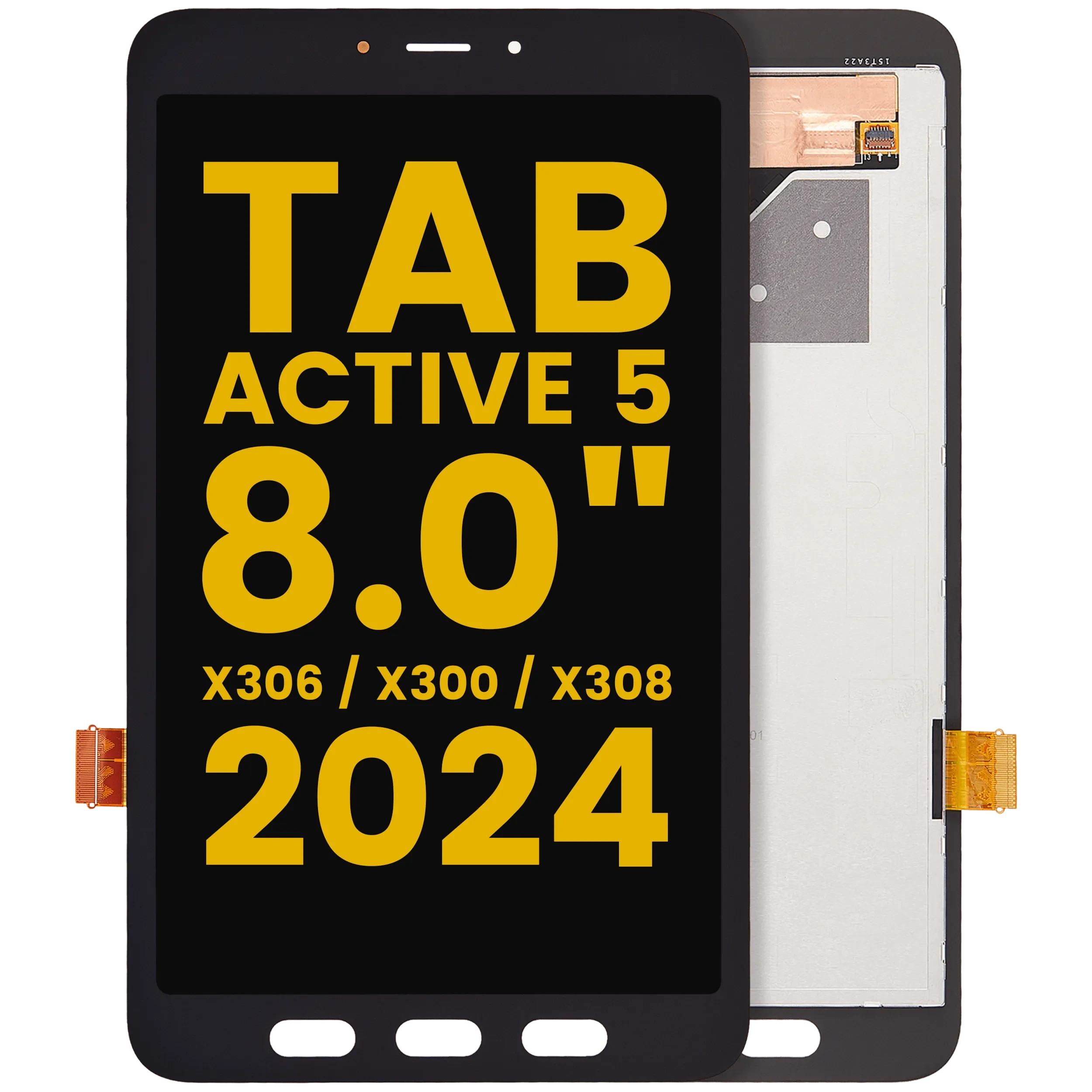 Display LCD completo senza Frame per Samsung Galaxy Tab Active 5 8.0" (X306 / X300 / X308) (2024) (Refurbished) (Nero)