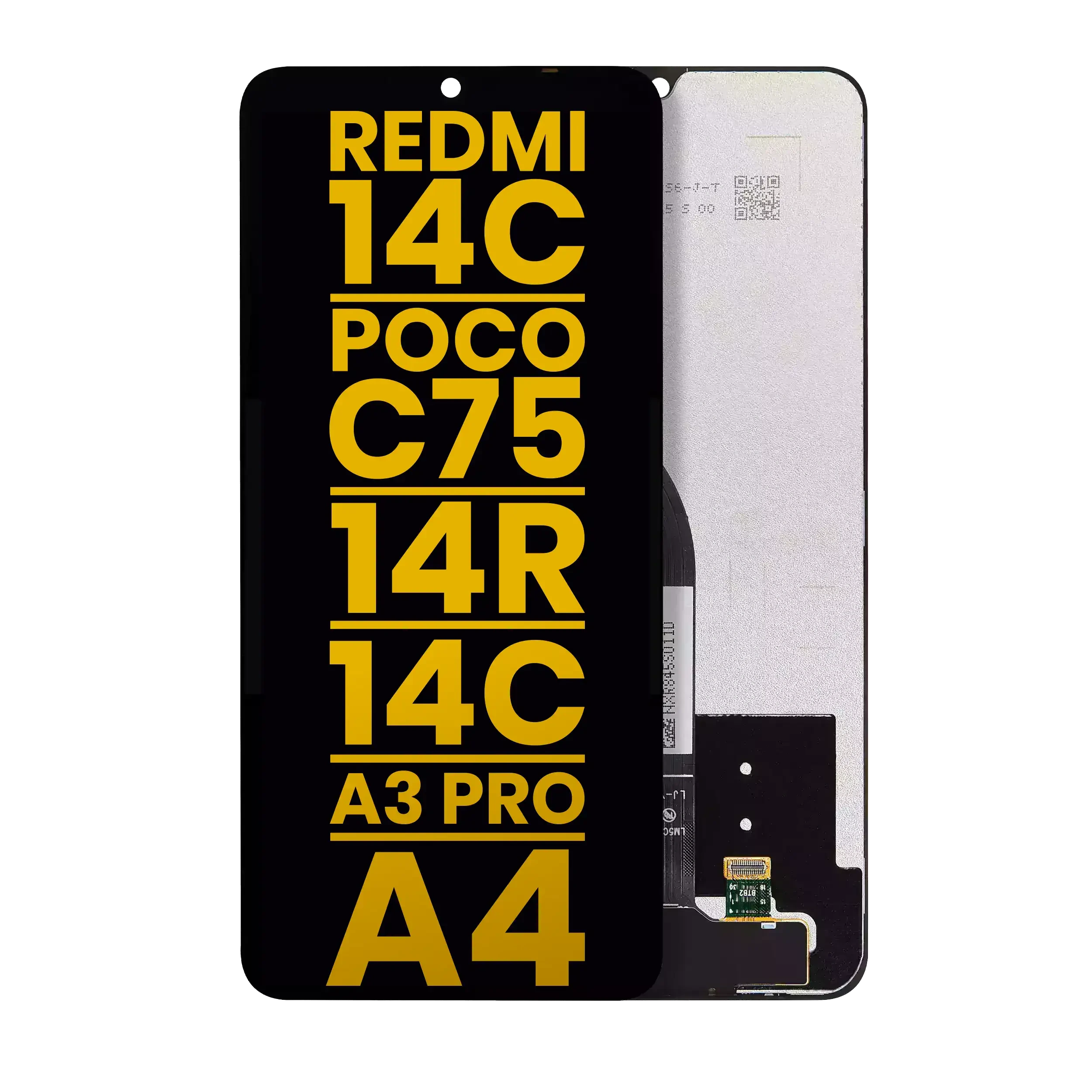 Display LCD completo senza Frame per Xiaomi Redmi 14C 4G / 14C 5G / 14R / Redmi A4 / Redmi A3 Pro / Poco C75 (Refurbished) (tutti i colori)
