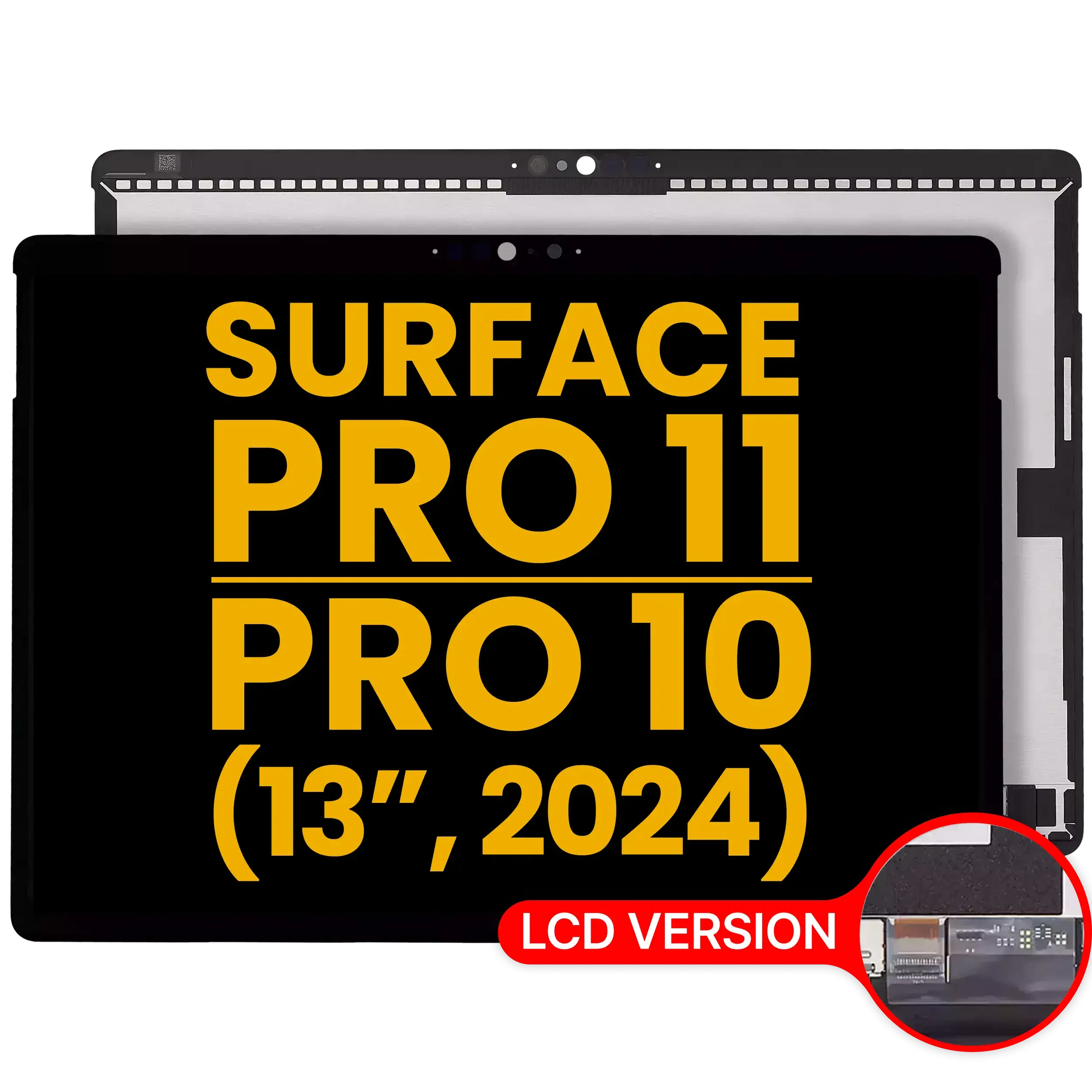 Display LCD completo con Touch screen per Microsoft Surface Pro 10 / Pro 11 (Refurbished) (LCD Version) (Nero)