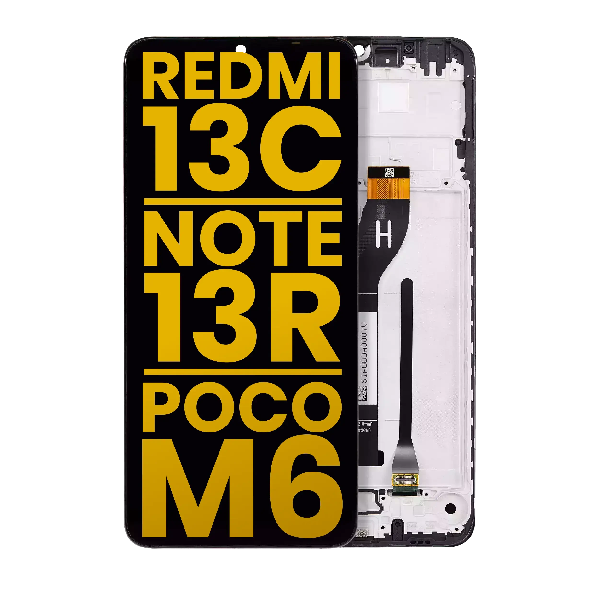 Display LCD completo con Frame per Xiaomi Redmi 13C 5G / 13R / Poco M6 5G (Refurbished) (tutti i colori)