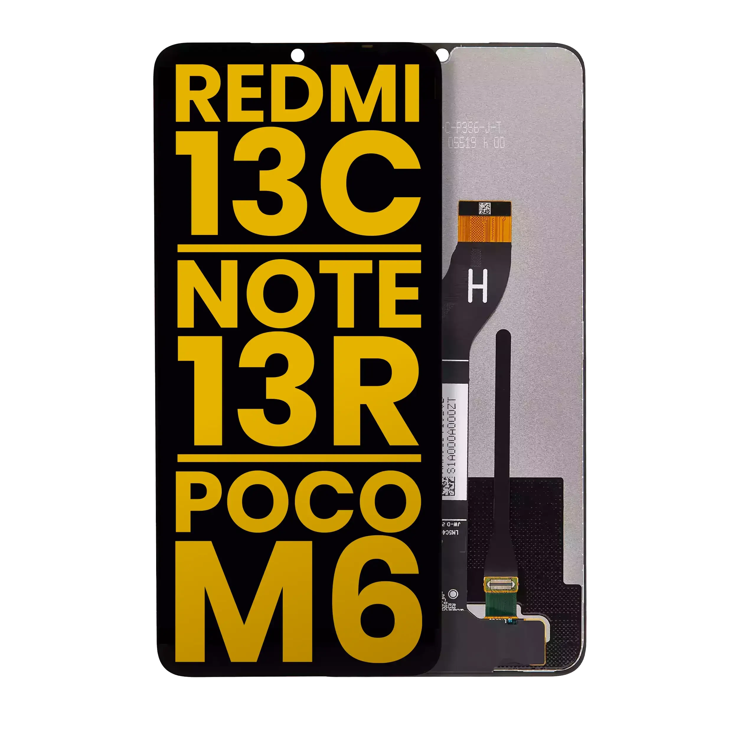 Display LCD completo senza Frame per Xiaomi Redmi 13C 5G / 13R / Poco M6 5G (Refurbished) (tutti i colori)