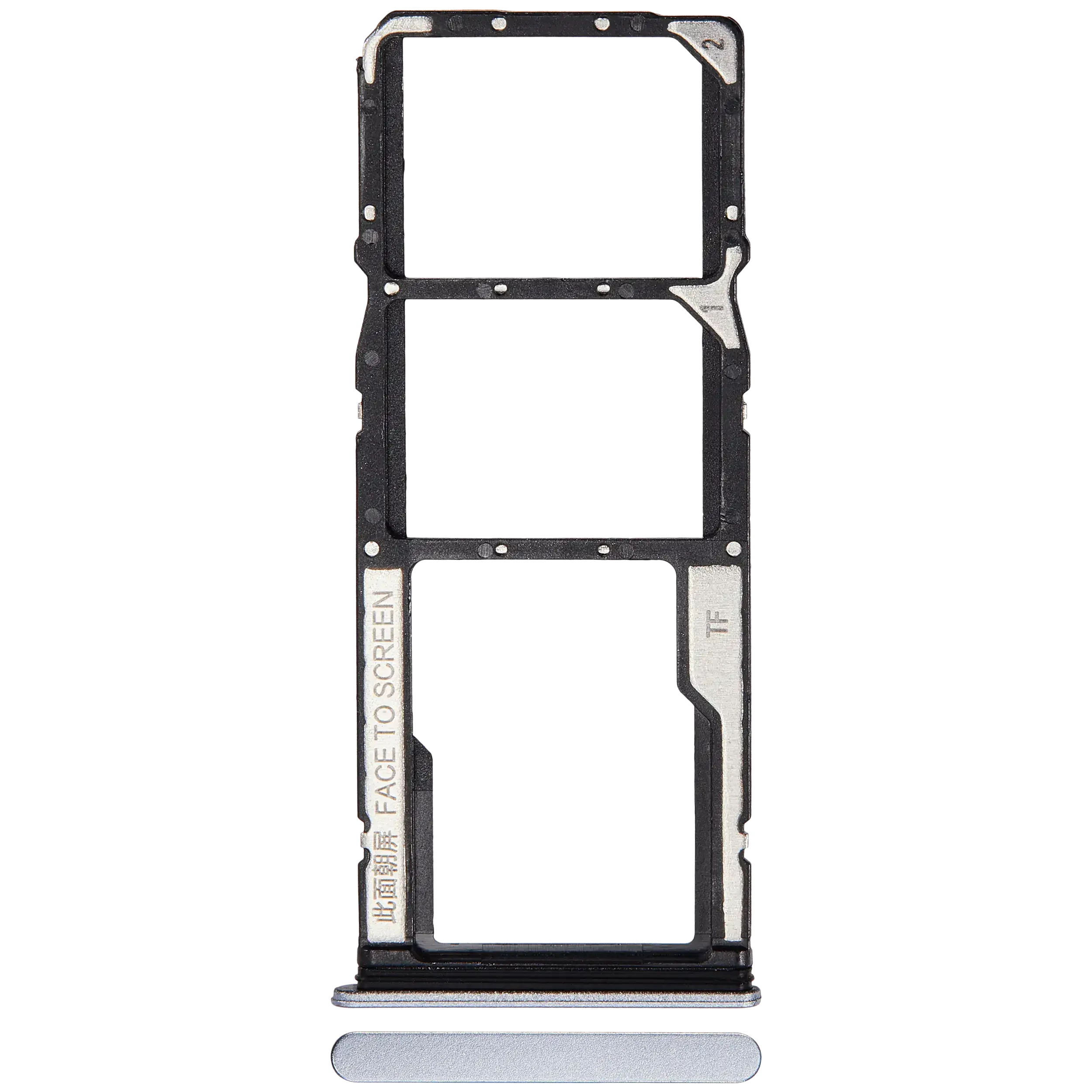 Carrellino doppia SIM per Xiaomi Redmi 11 Prime 5G / Note 11E 5G (Chrome Argento)