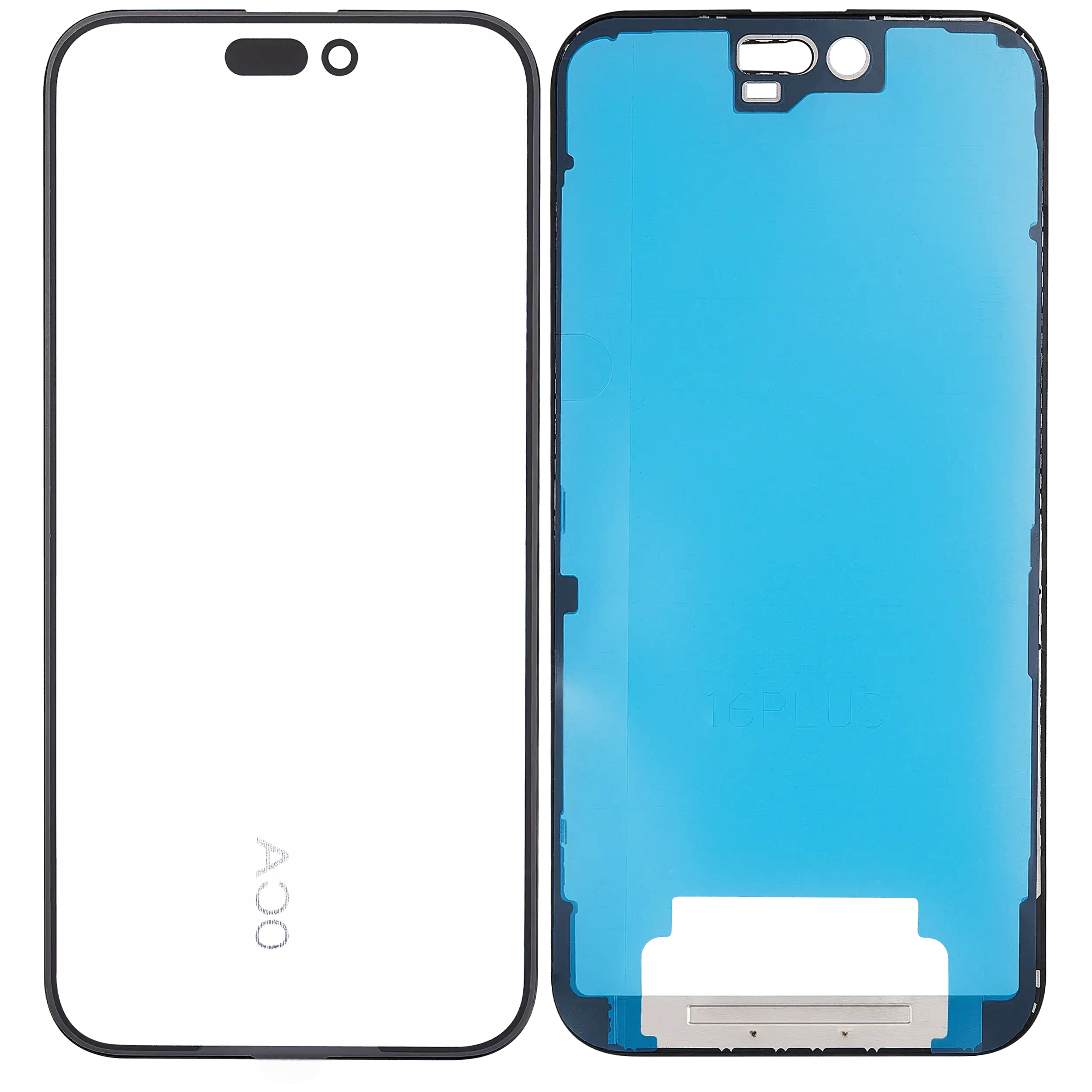 3 in 1 (Vetro con OCA preinstallato + Frame) per iPhone 16 Plus (OCA Master)