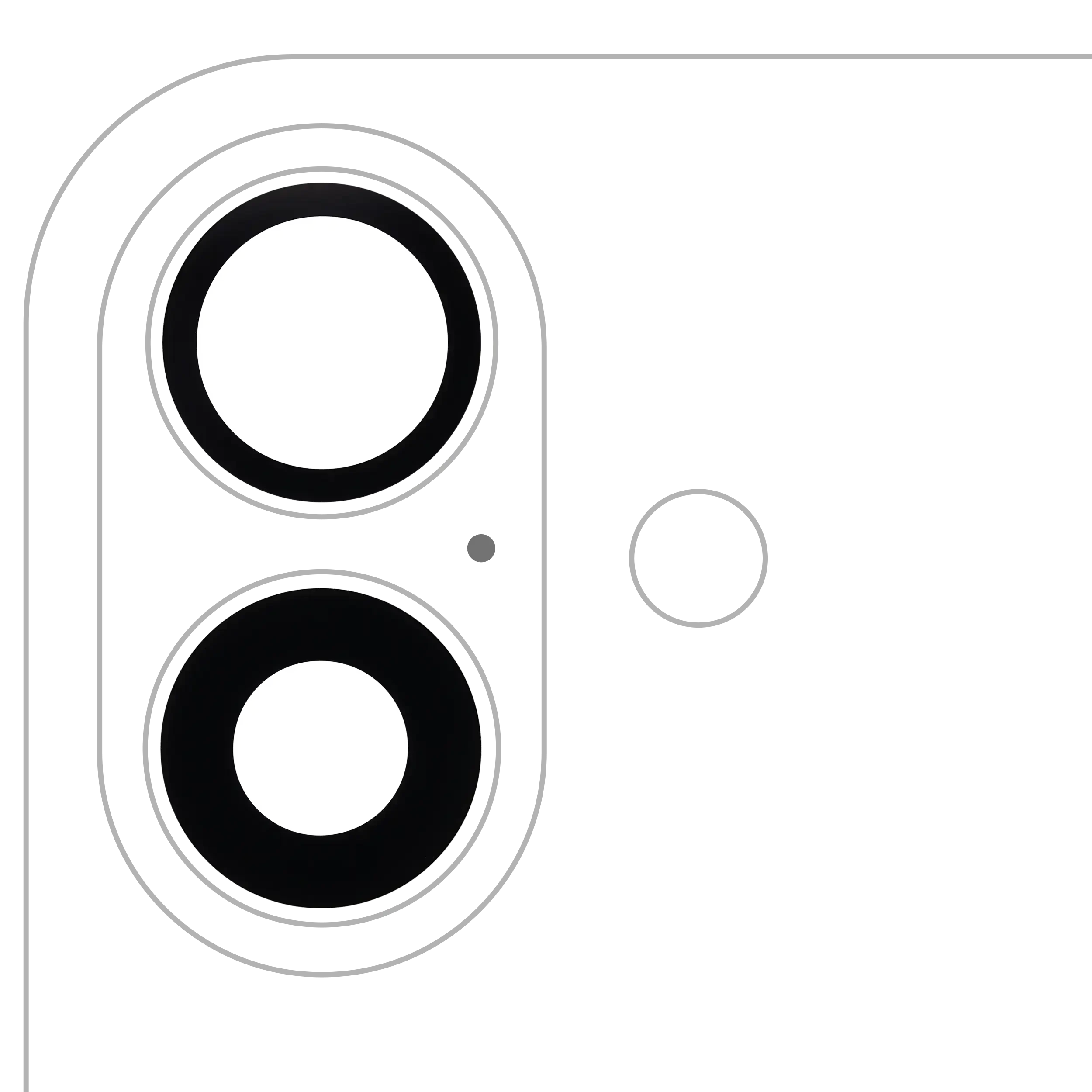 Lente fotocamera posteriore (solo vetro) con adesivo per iPhone 16 / 16 Plus (2 set pezzi) (Premium) (10 pezzi) (Real Sapphire)