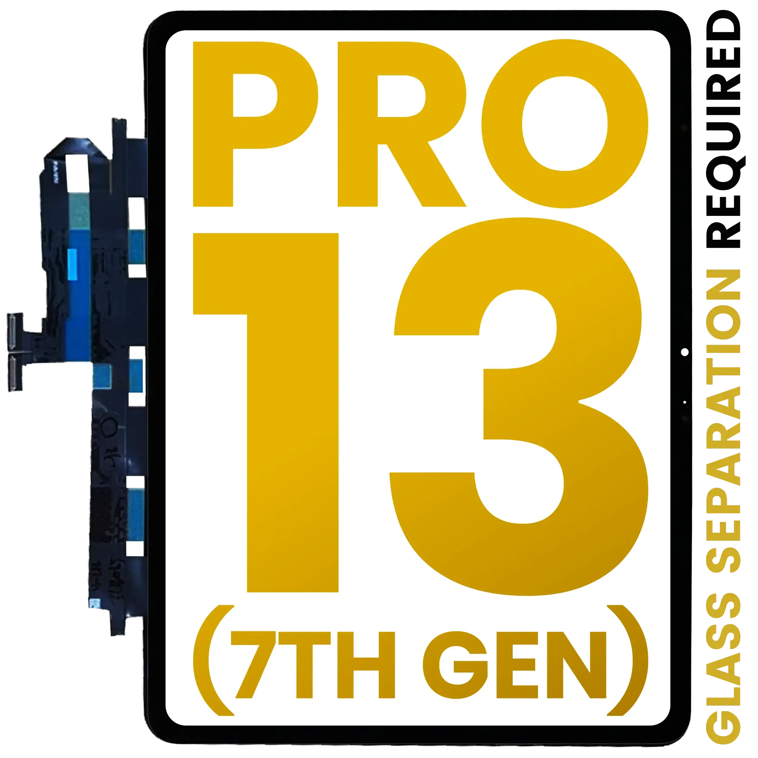 Touch screen per per iPad Pro 13" 7th Gen (2024) (separazione vetro richiesta) (Premium) (Nero)