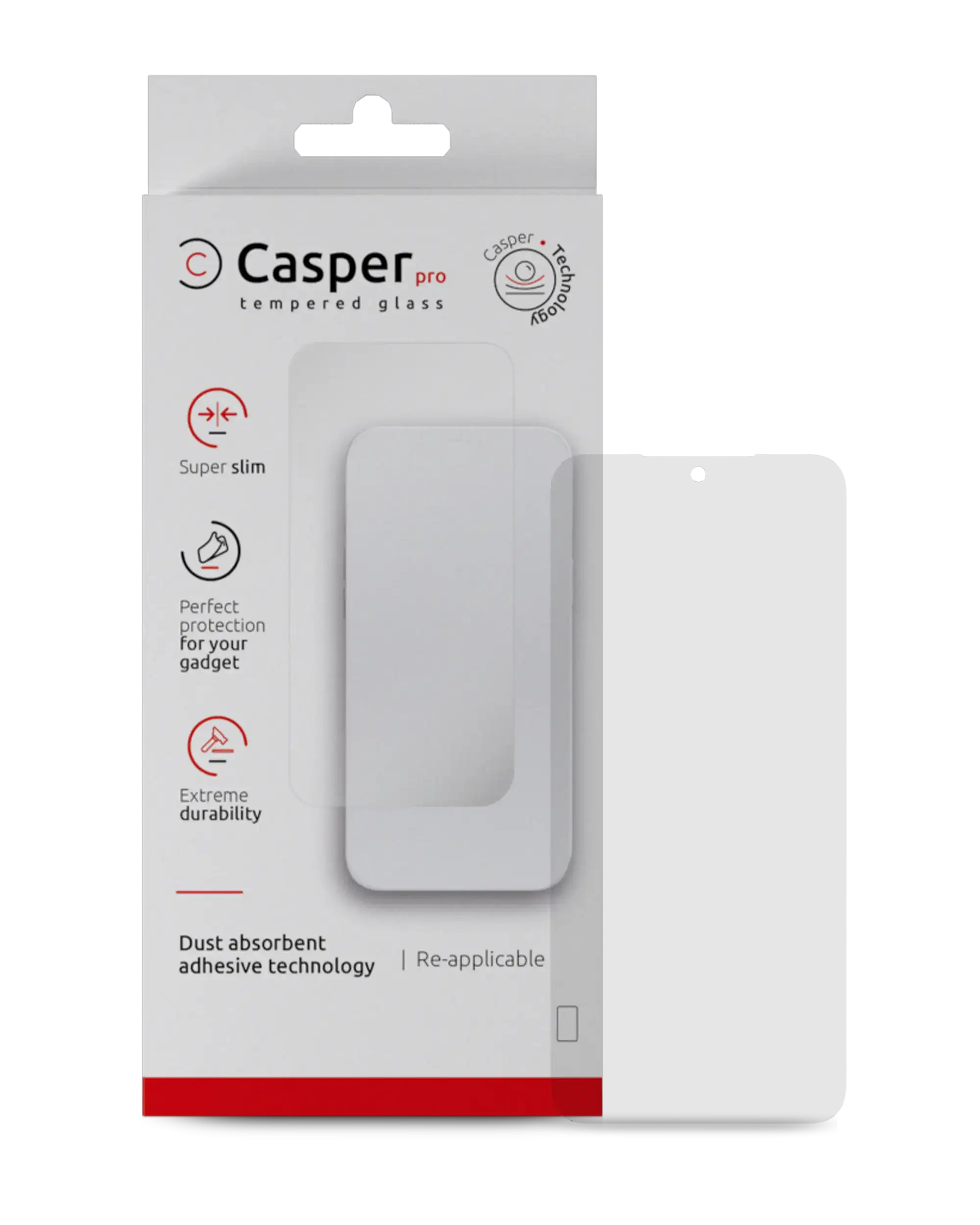Casper Pro Vetro temperato per Google Pixel 9 / 9 Pro (confezione retail) (Trasparente)