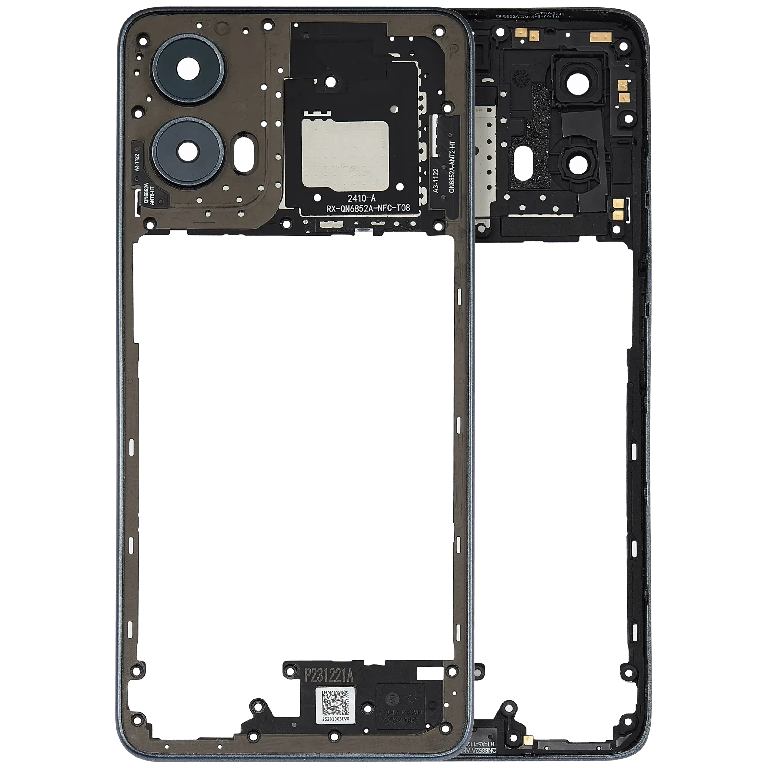 Frame centrale per Motorola Moto G 5G (XT2417 / 2024) (Verde salvia Verde)