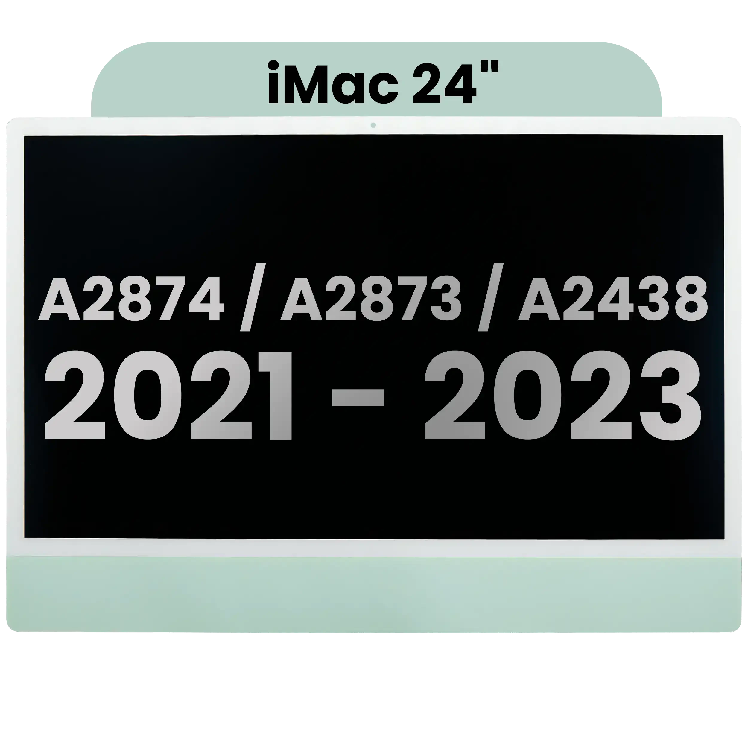 Display LCD completo per iMac 24" A2874 / A2873 (2023) / A2438 (2021) (LG204A-215 LM235UH1 SDD1) (Used Service Pack Pull: grado A) （Small Camera hole）(Verde)