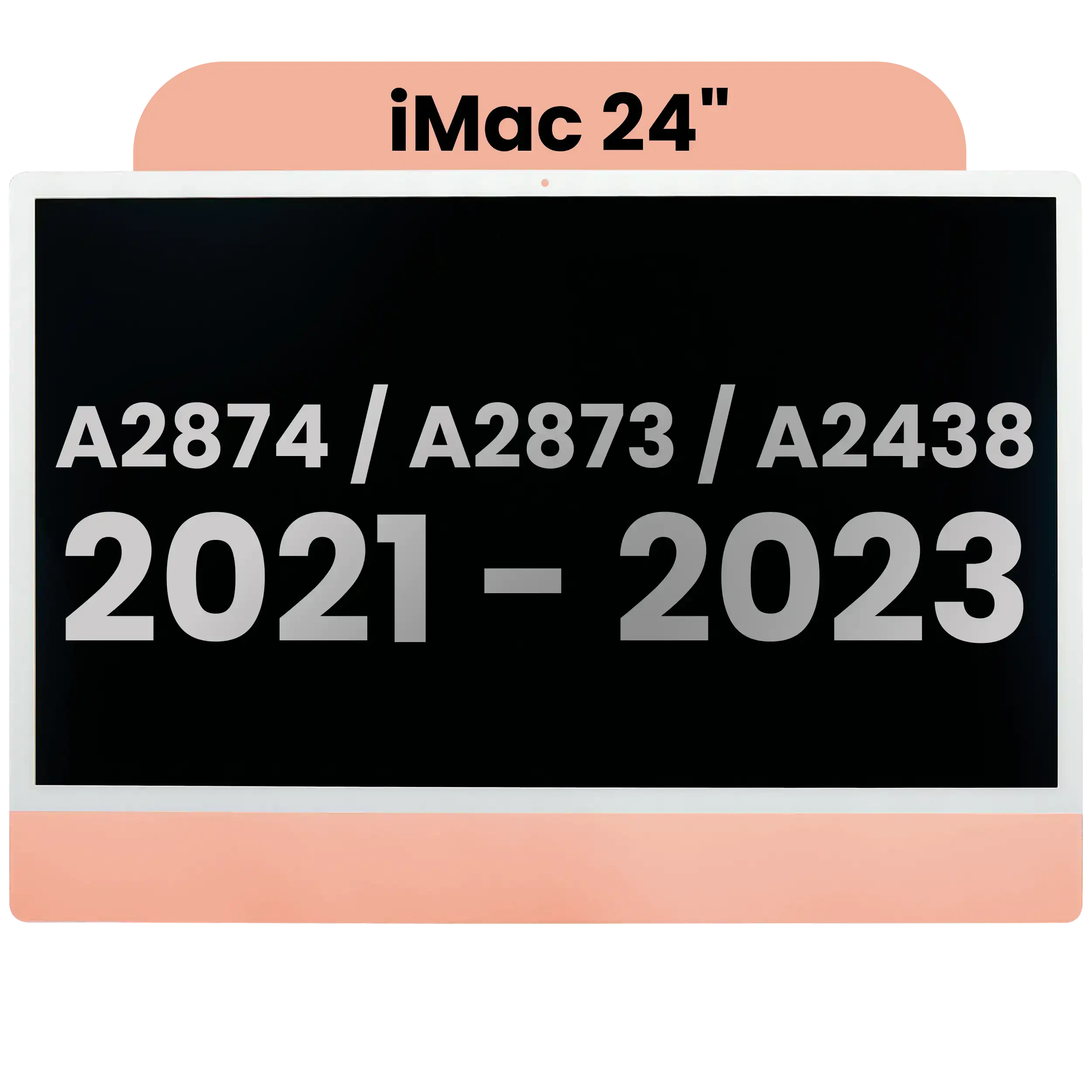 Display LCD completo per iMac 24" A2874 / A2873 (2023) / A2438 (2021) (LG204A-215 LM235UH1 SDD1) (Used Service Pack Pull: grado A) （Small Camera hole）(Arancione)