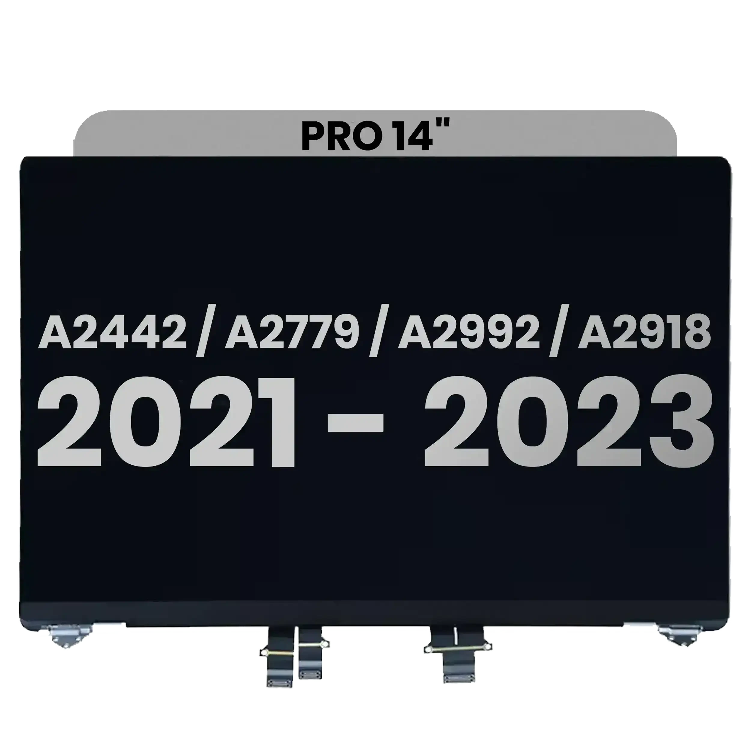 Display LCD completo per MacBook Pro 14" (A2442 / Late 2021) / (A2779 / Late 2023 ) / (A2918 / Late 2023) (Used Service Pack Pull: Grade B) (Grigio siderale)