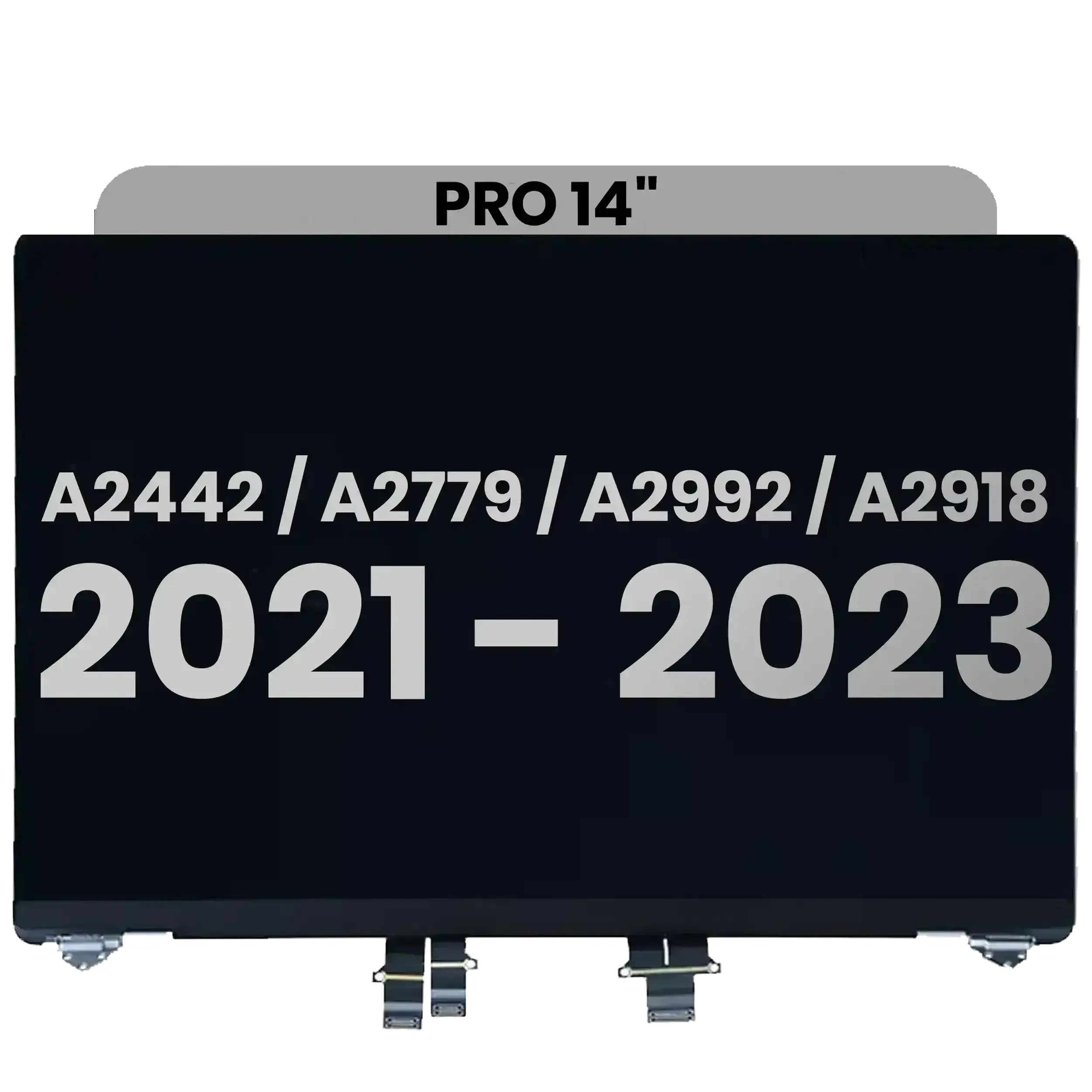 Display LCD completo per MacBook Pro 14" (A2442 / Late 2021) / (A2779 / Late 2023 ) / (A2918 / Late 2023) (Used Service Pack Pull: grado A) (Grigio siderale)